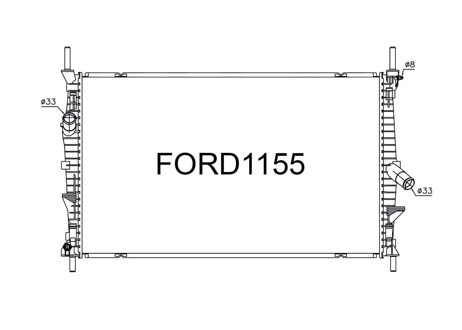 Fenix Cooling Radiator Ford Transit TTG / TTF 2.0L & 2.2L Diesel 2012- SR