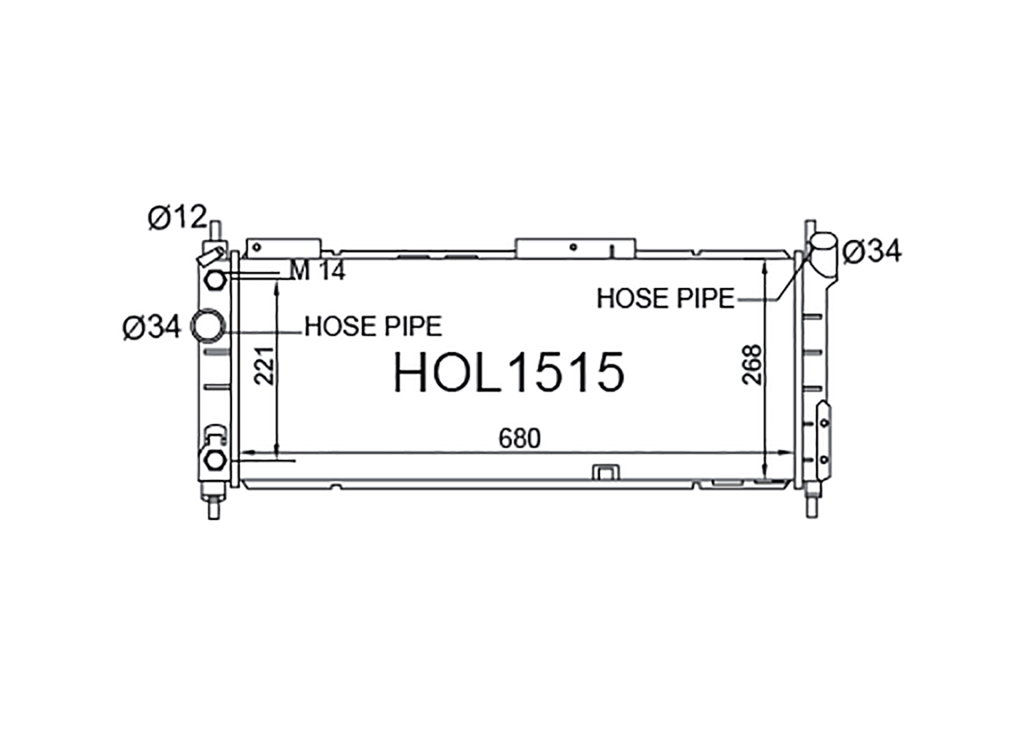 Fenix Cooling Radiator Holden Barina SB 1.4L & 1.6L Petrol 1994-2001 SR