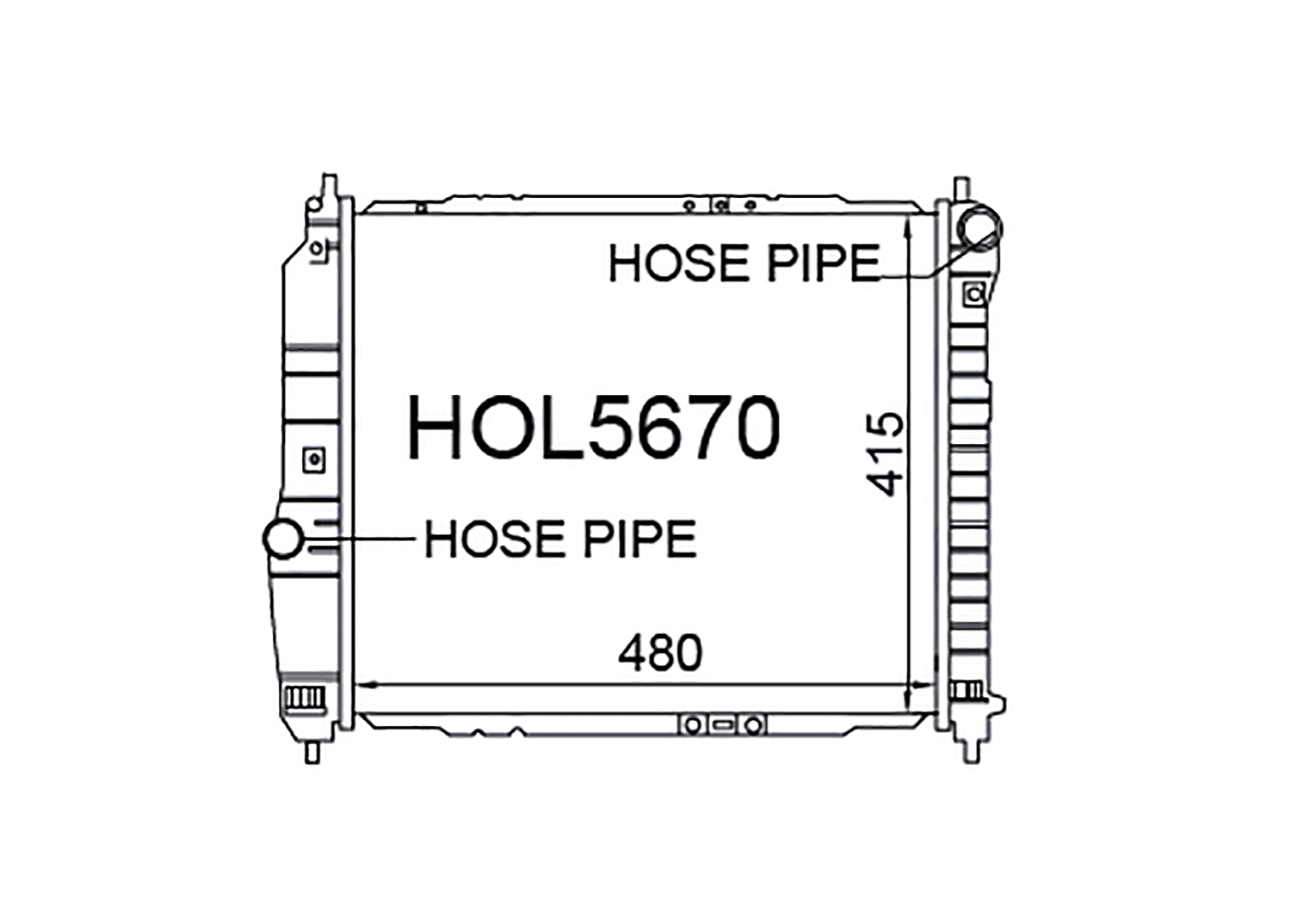 Fenix Cooling Radiator Holden Barina TK 1.2, 1.4L & 1.5L Petrol 2005-2011 [Narrow] SR