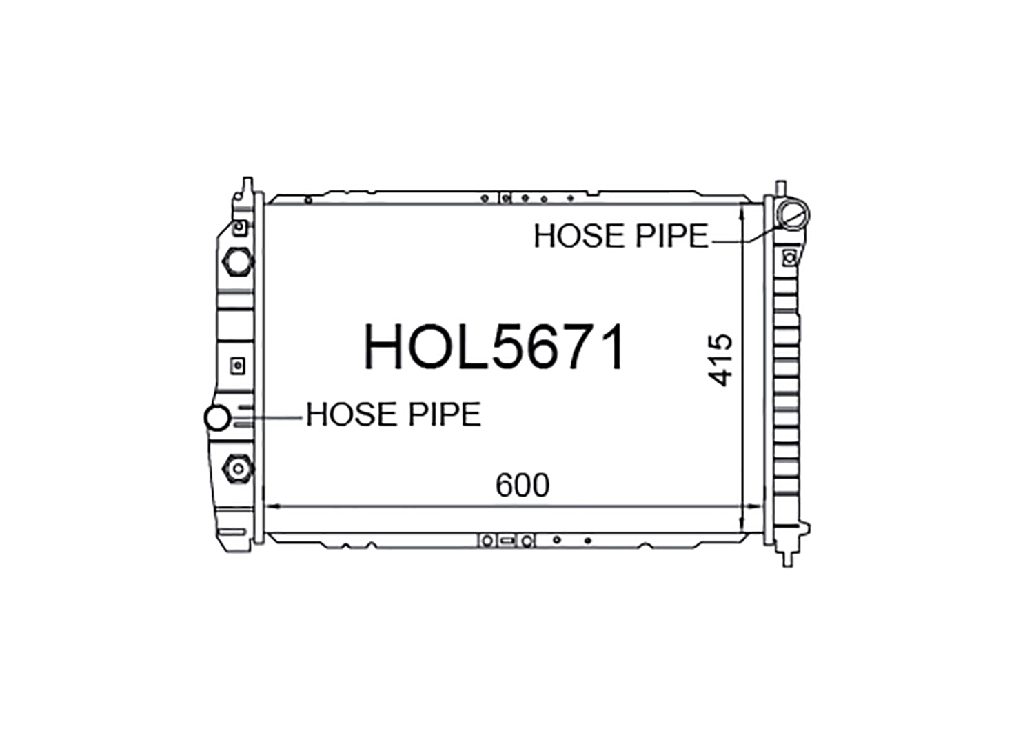 Fenix Cooling Radiator Holden Barina TK 1.4L Petrol 2005-2008 [Wide] SR