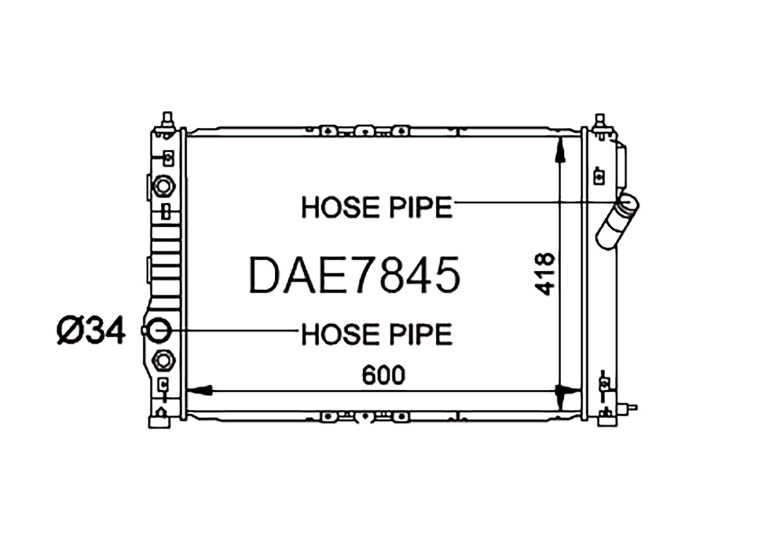 Fenix Cooling Radiator Holden Barina TK 1.6L Petrol 2009-2011 SR