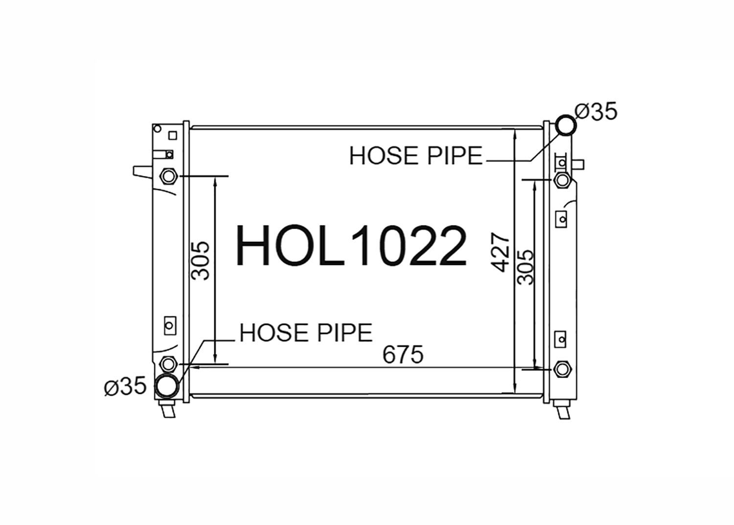 Fenix Cooling Radiator Holden Commodore / Monaro VT / VX, Statesman WH & Ute / Crewman VU 5.7L V8 1997-2003 [Twin Oil Coolers] SR