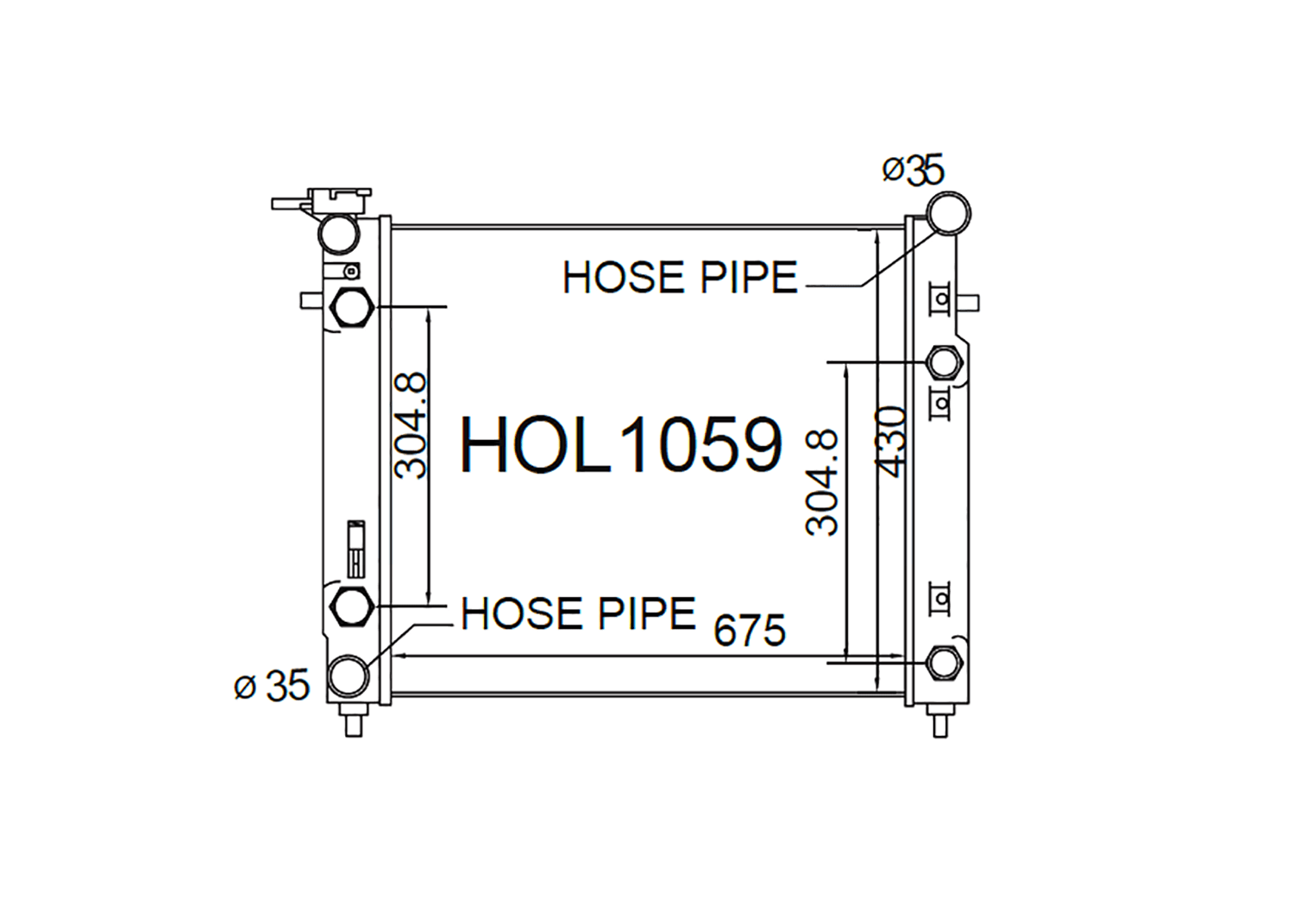 Fenix Cooling Radiator Holden Commodore / Monaro VX & Ute / Crewman VU 3.8L Petrol 2000-2003 [Twin Oil Coolers] SR