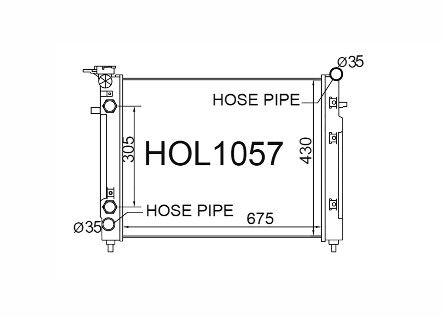Fenix Cooling Radiator Holden Commodore VT Series II 3.8L Petrol 1999-2002 [Single Oil Cooler] SR