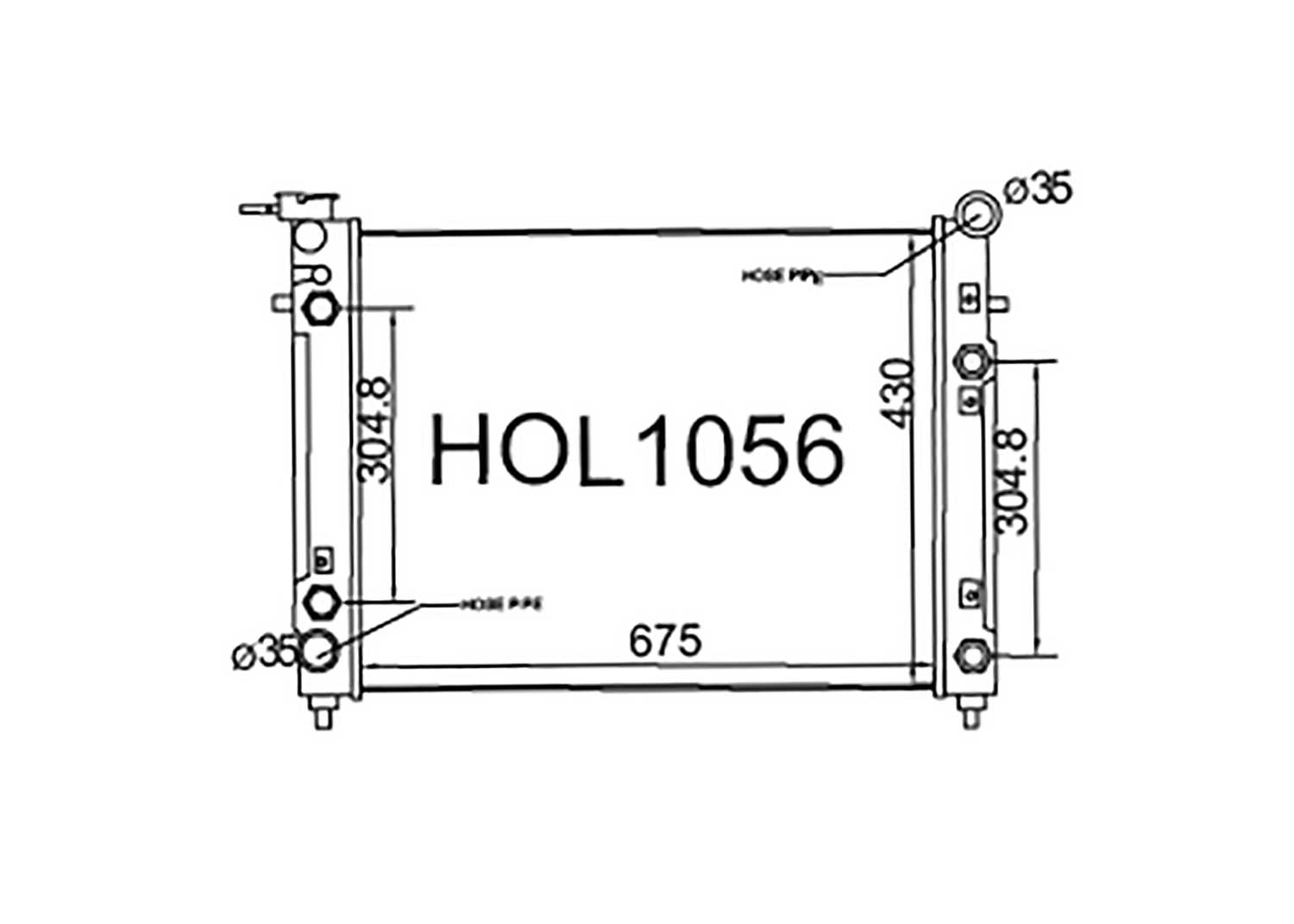 Fenix Cooling Radiator Holden Commodore VT / VX, Statesman WH & Ute / Crewman VU 6Cyl Petrol 1997-2003 SR