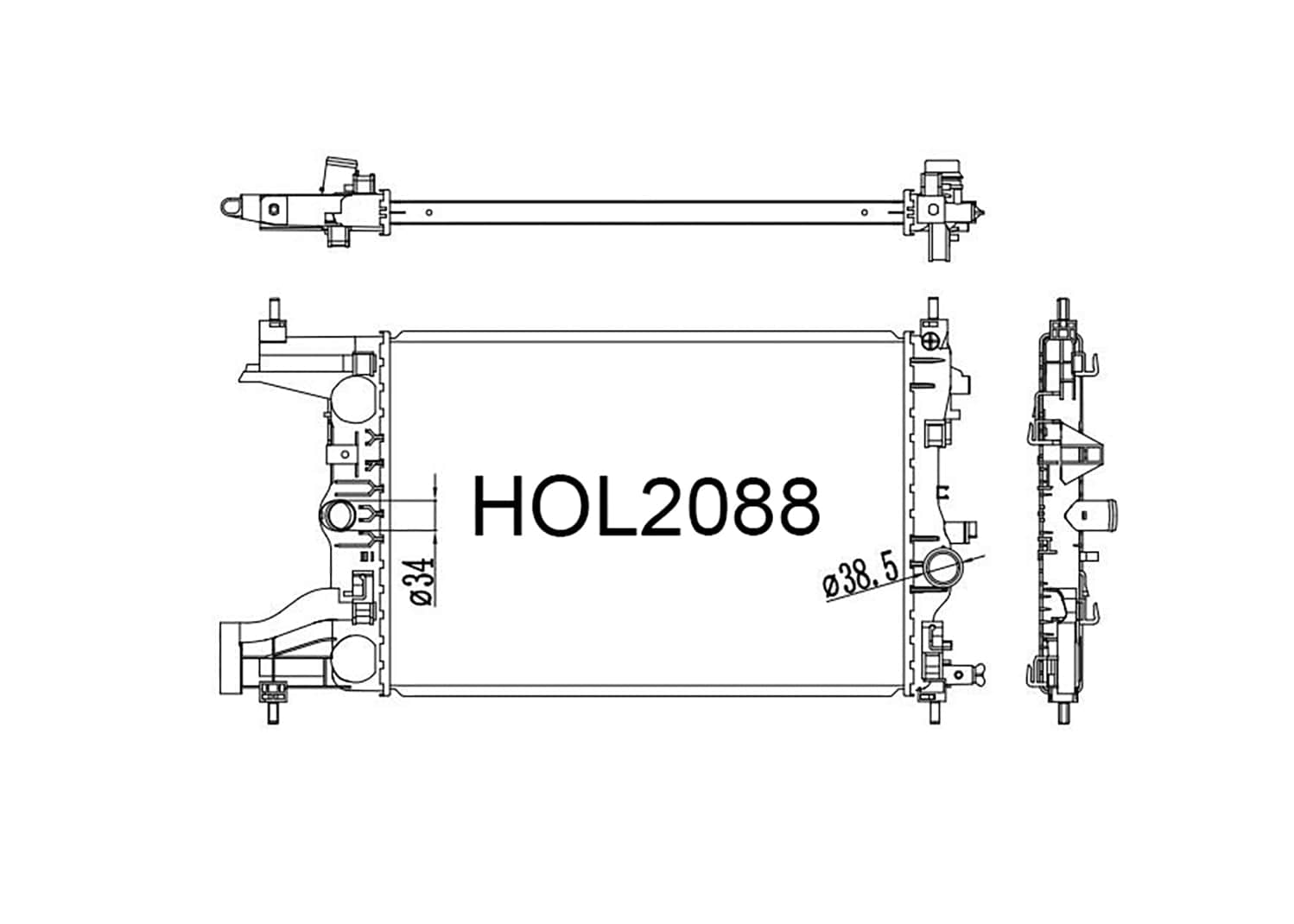 Fenix Cooling Radiator Holden Cruze JH 1.4L & 1.8L Petrol 2011-2017 [Manual only] SR
