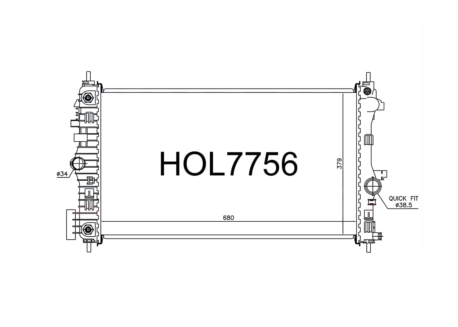 Fenix Cooling Radiator Holden Malibu & Insignia 2.0L Diesel 2008-2015 SR