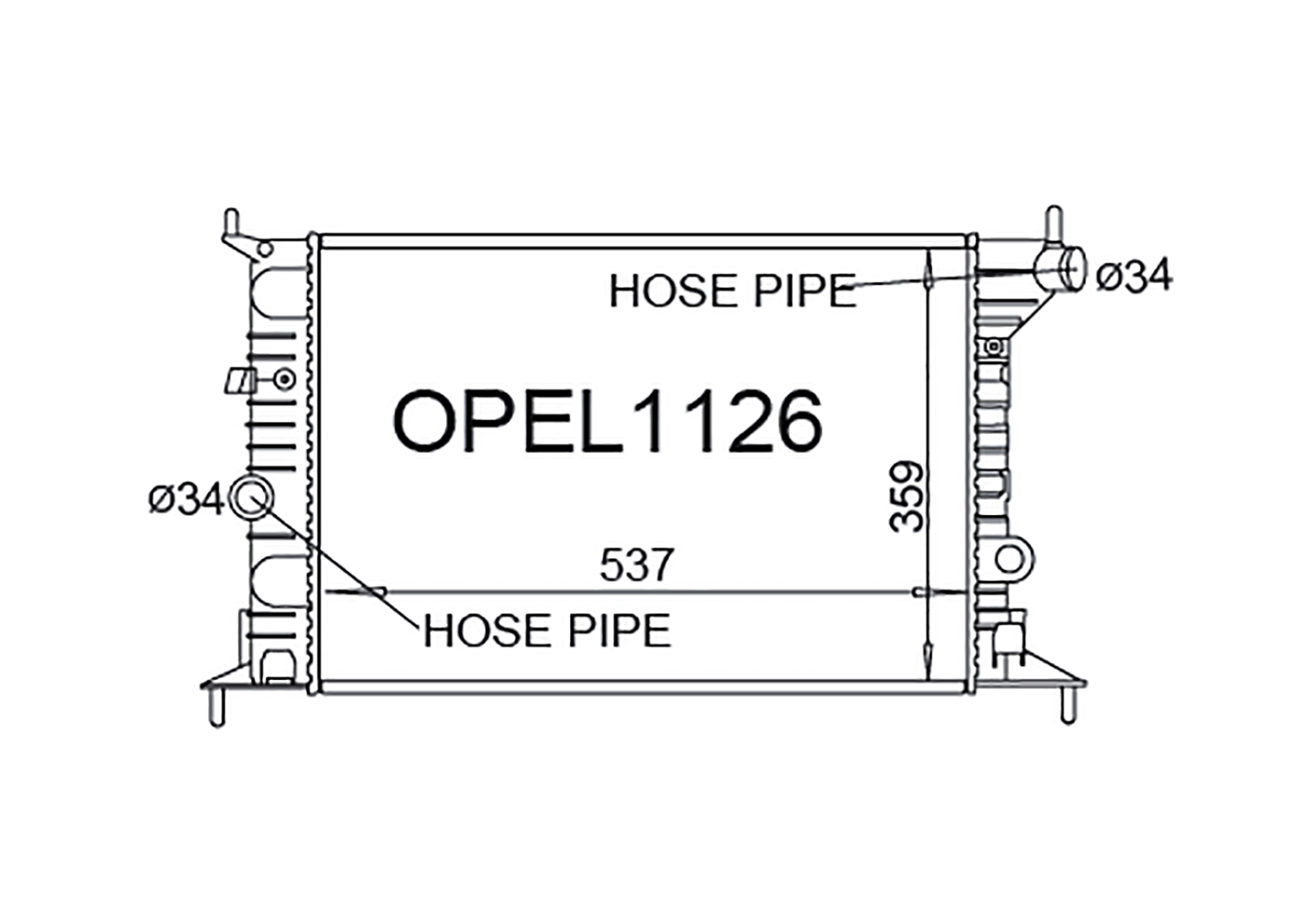 Fenix Cooling Radiator Holden / Opel Vectra B 1.6L, 1.8L & 2.0L Petrol 1995-2002 [No A/C] SR