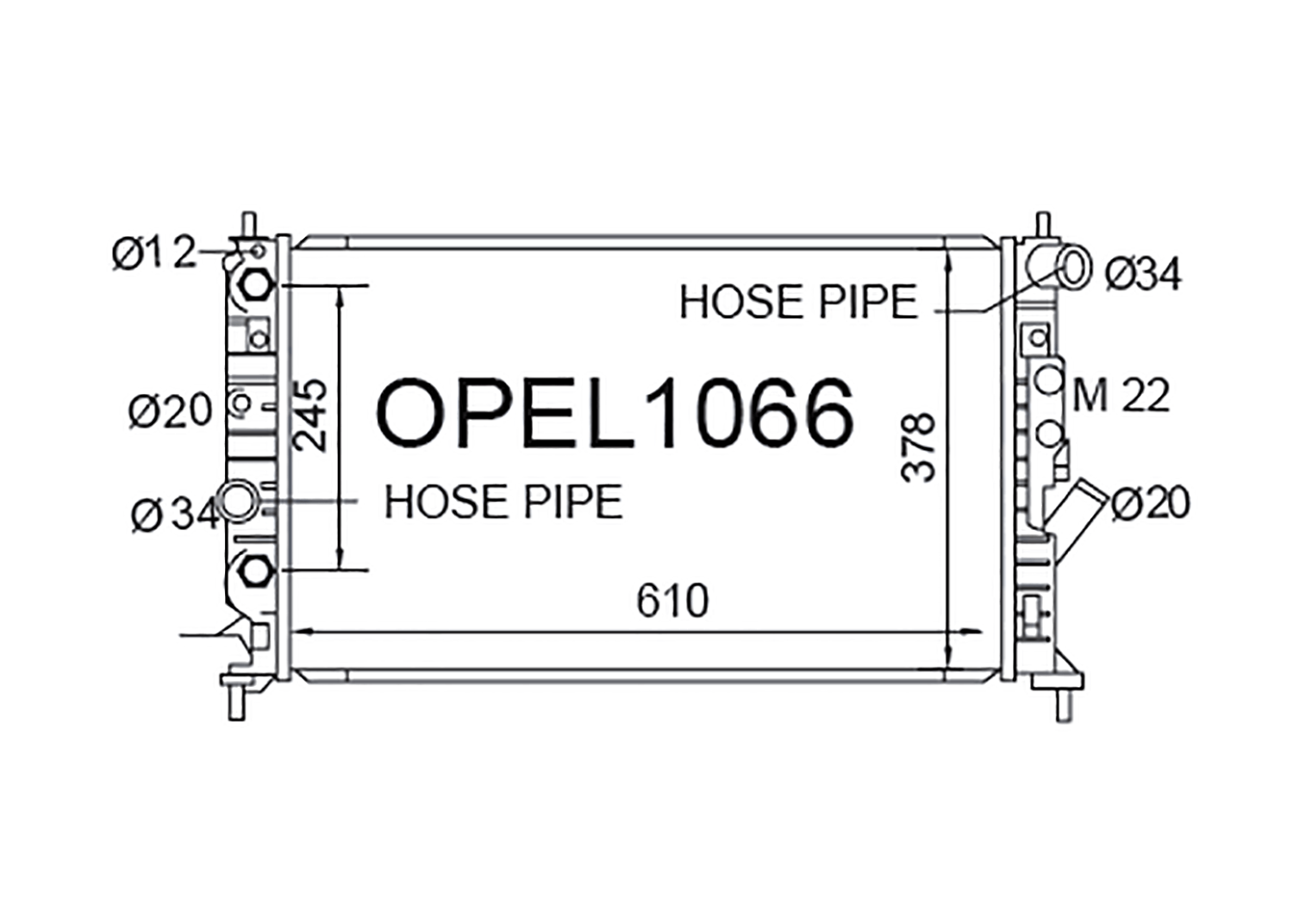 Fenix Cooling Radiator Holden / Opel Vectra B 2.5L & 2.6L V6 Petrol 1995-2002 SR