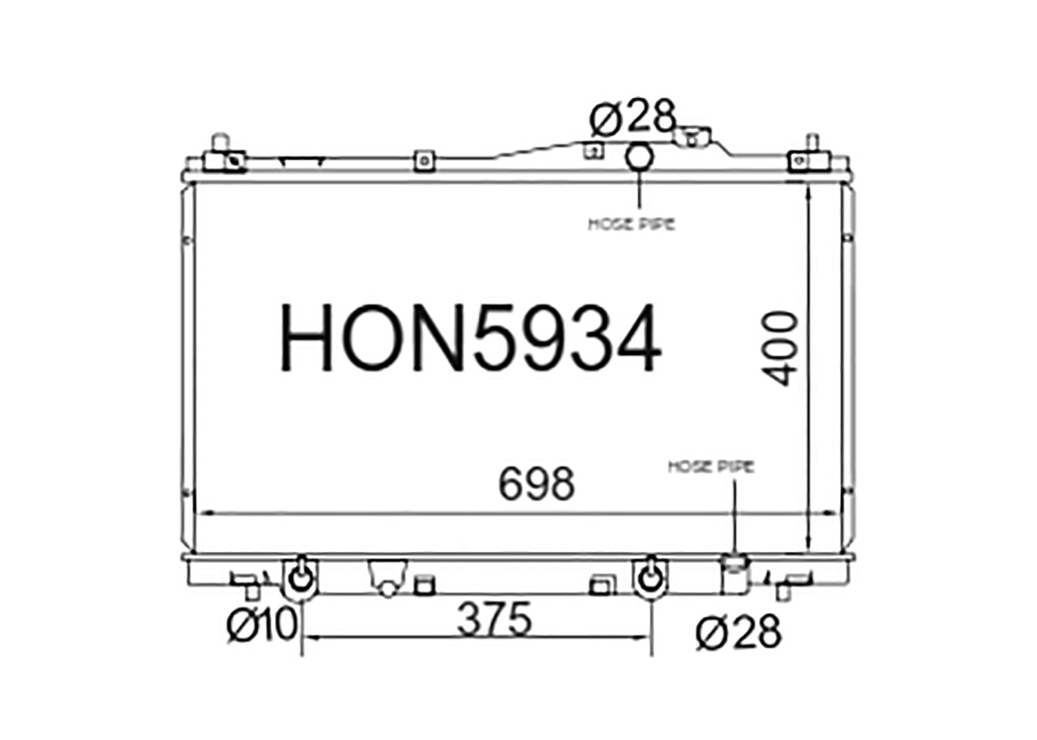 Fenix Cooling Radiator Honda Stream RN1 1.7L Petrol 2000-2006 SR