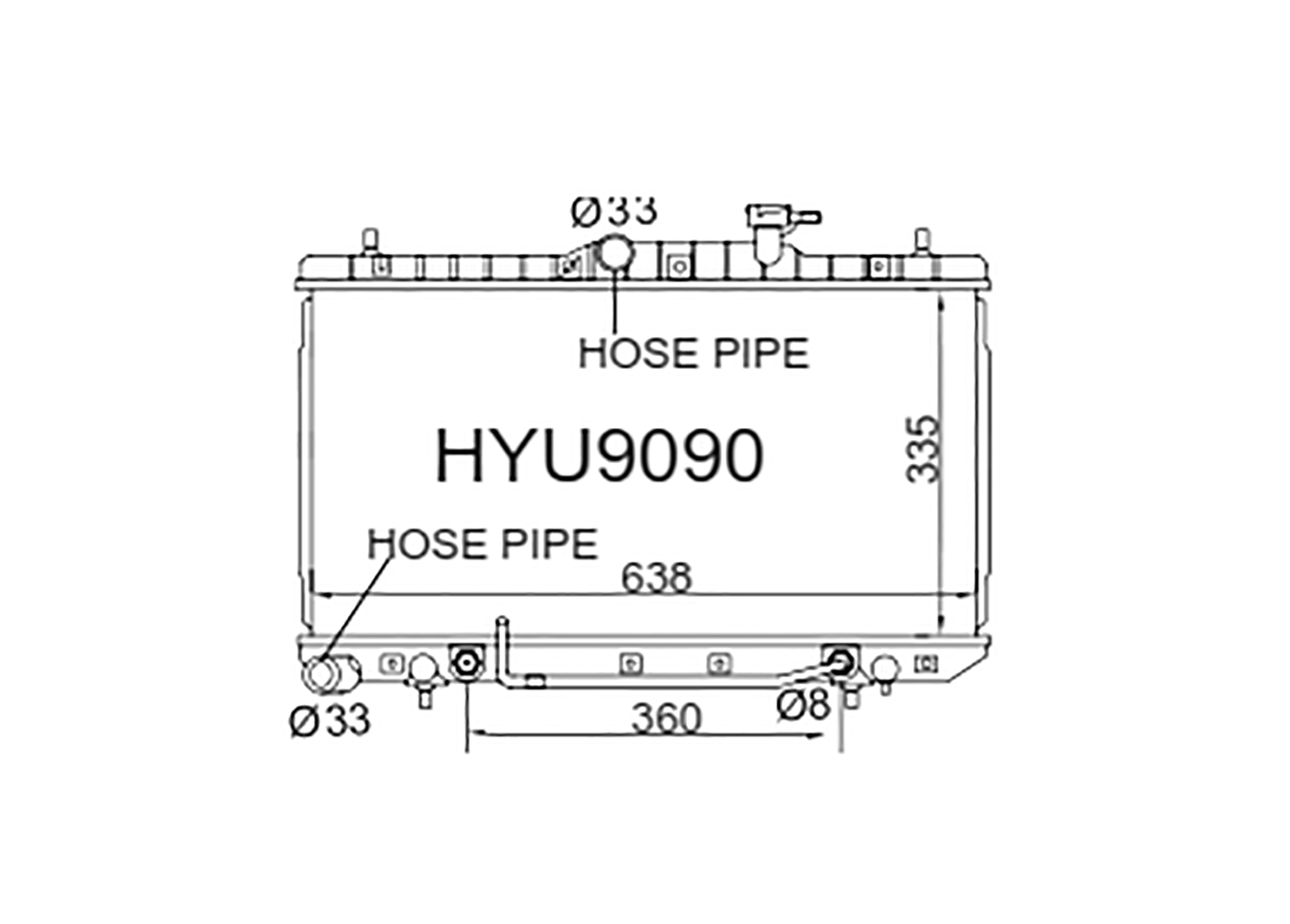 Fenix Cooling Radiator Hyundai Accent LC 1.3L, 1.5L & 1.6L Petrol 1999-2005 [Wide] SR