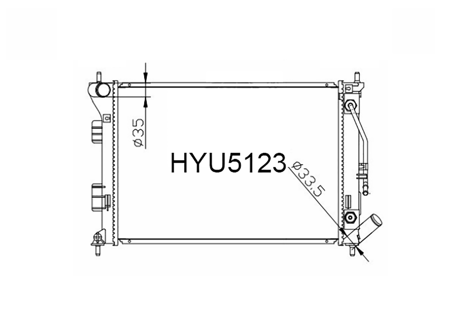 Fenix Cooling Radiator Hyundai Elantra, Lantra MD / UD & i30 GD Petrol 2010-2017 SR