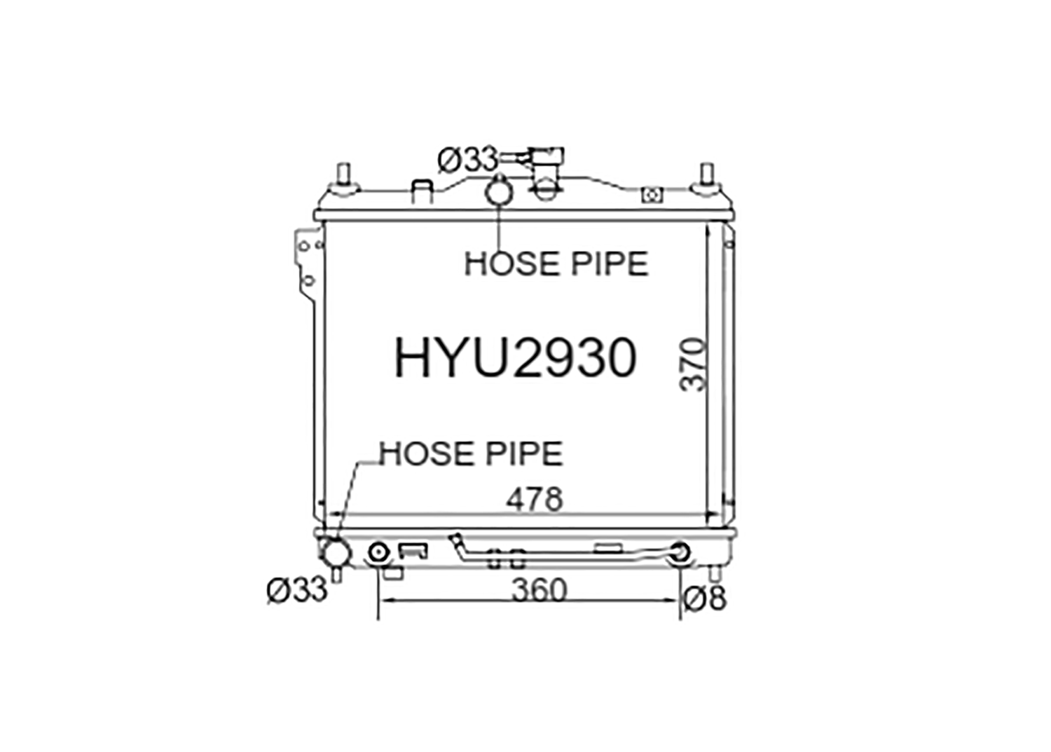 Fenix Cooling Radiator Hyundai Getz TB 1.6L Petrol 2002-2011 [Wide] SR