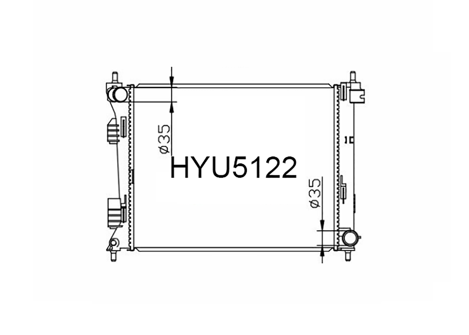 Fenix Cooling Radiator Hyundai i20 PB & Accent RB Diesel 2008-2018 [Slip-in Fan Mount] SR
