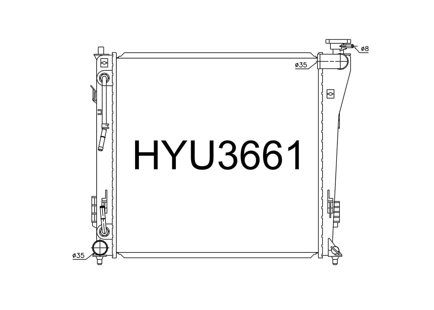 Fenix Cooling Radiator Hyundai i40 1.7L Diesel 2011-2019 SR