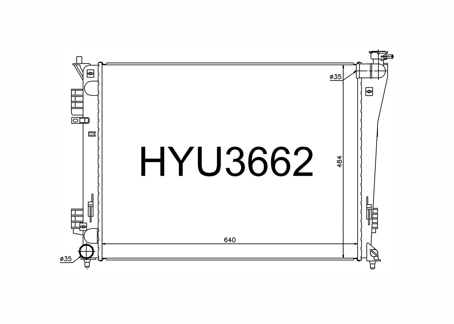 Fenix Cooling Radiator Hyundai i40 Petrol 2011-2019 SR