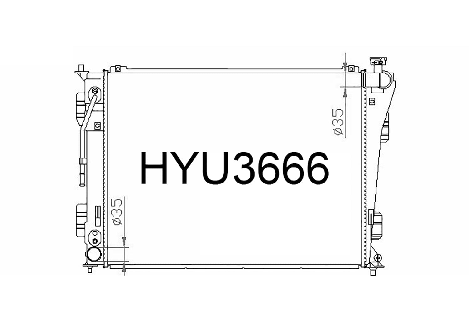 Fenix Cooling Radiator Hyundai i45 / Sonata 2.0L & 2.4L Petrol 2010-2019 SR