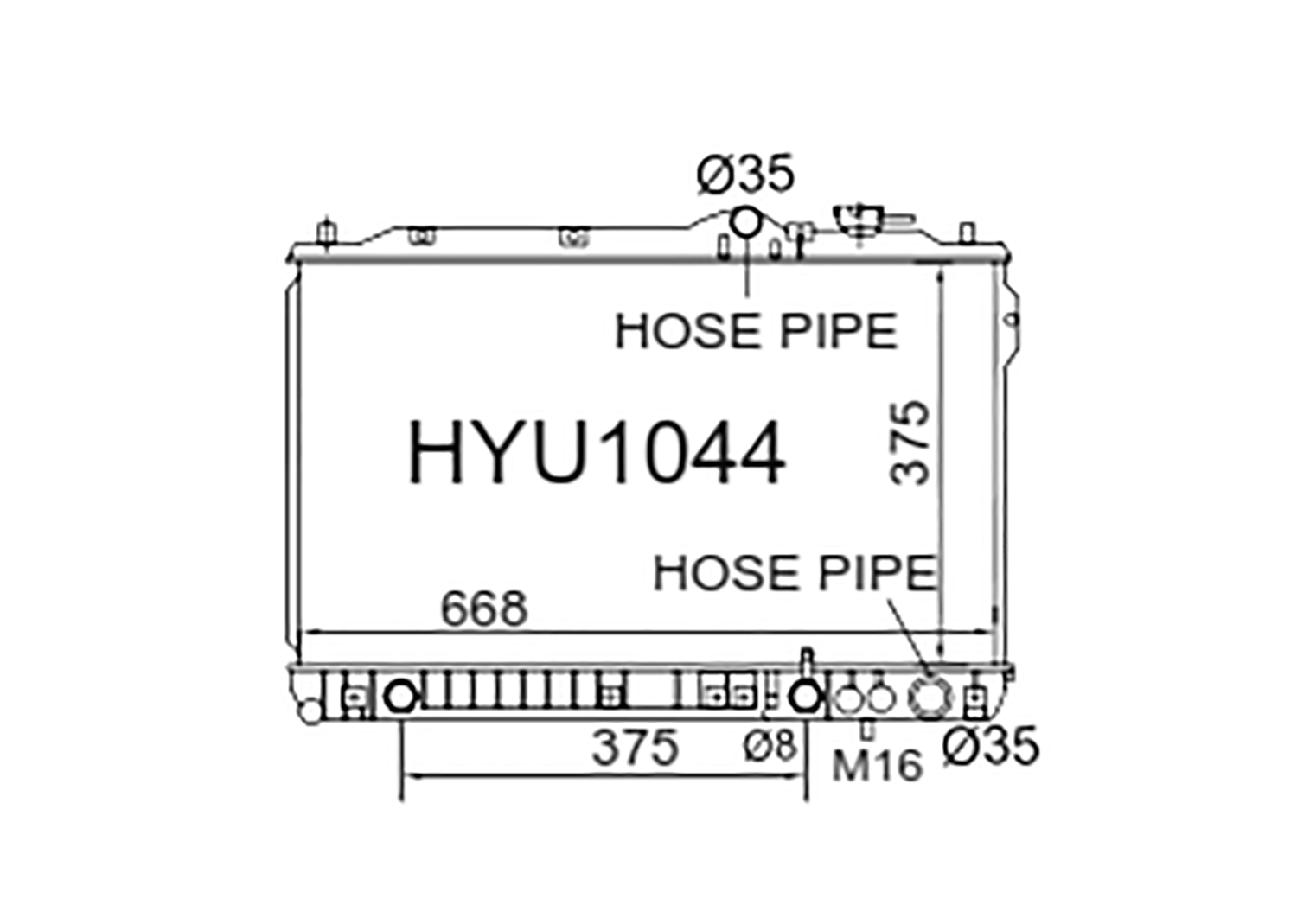 Fenix Cooling Radiator Hyundai Lantra / Elantra J1 Petrol 1990-1995 SR