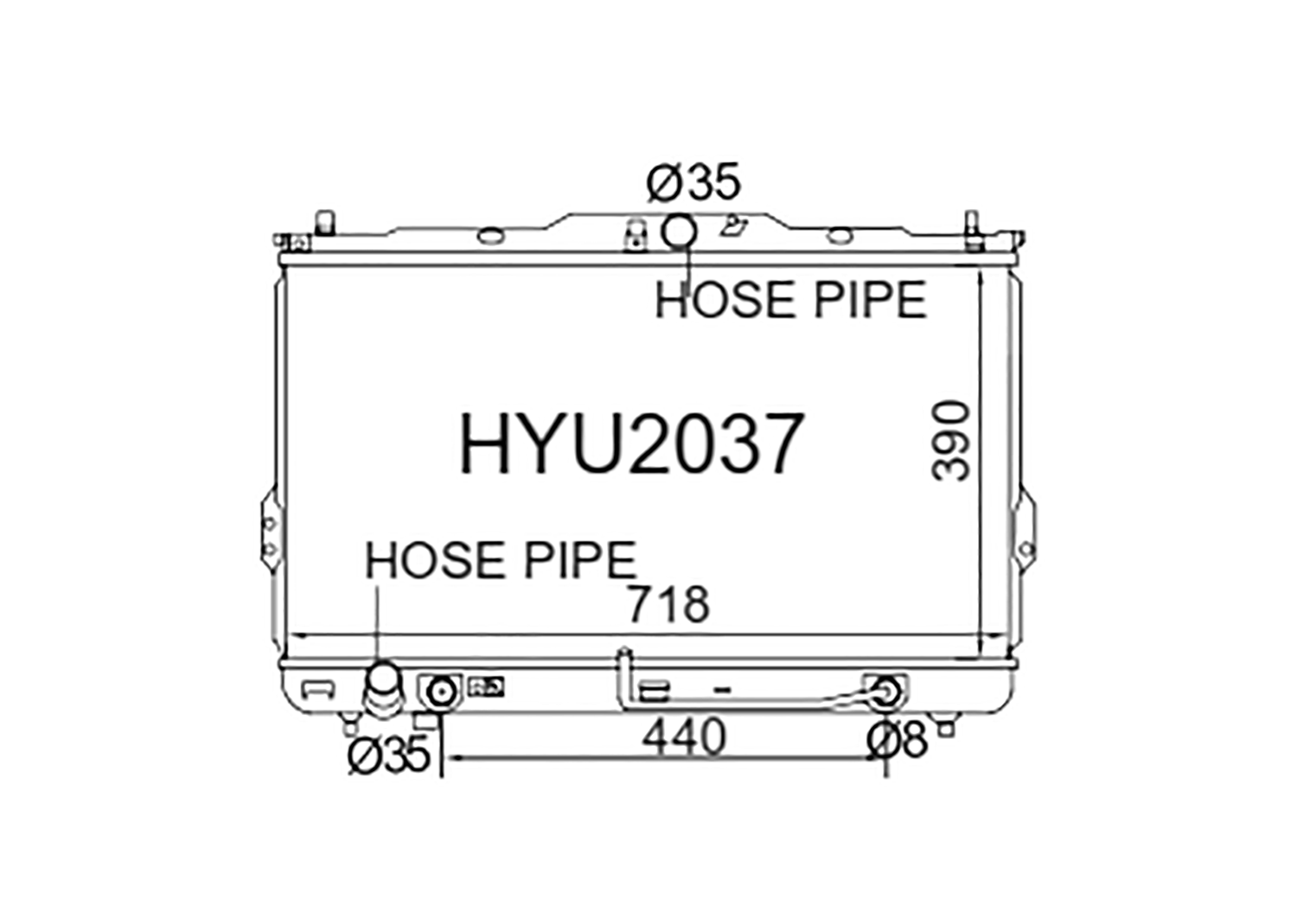 Fenix Cooling Radiator Hyundai Santa Fe SM Diesel 2001-2006 SR