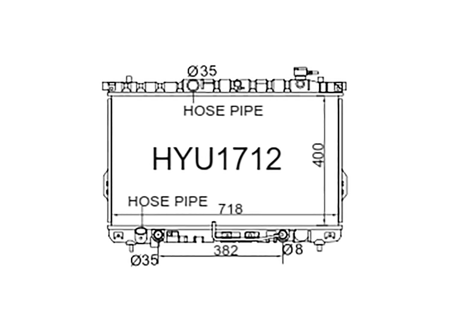 Fenix Cooling Radiator Hyundai Santa Fe SM Petrol 2001-2006 SR