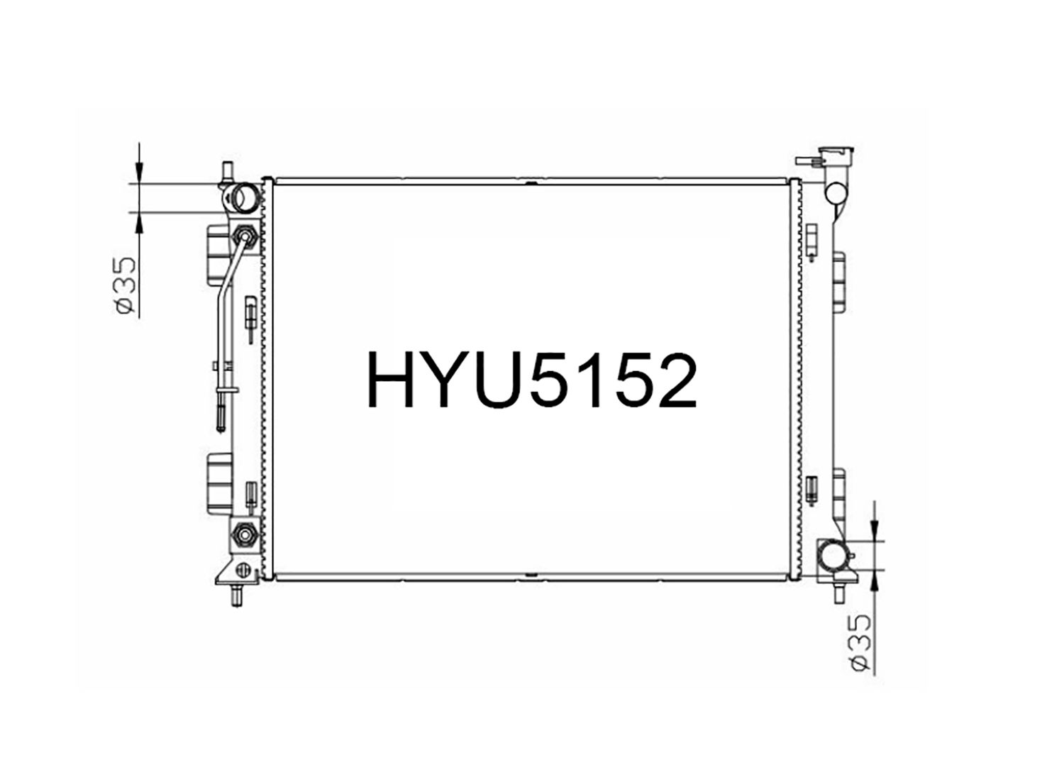 Fenix Cooling Radiator Hyundai Sonata LF 2.0L Petrol 2014-2019 SR