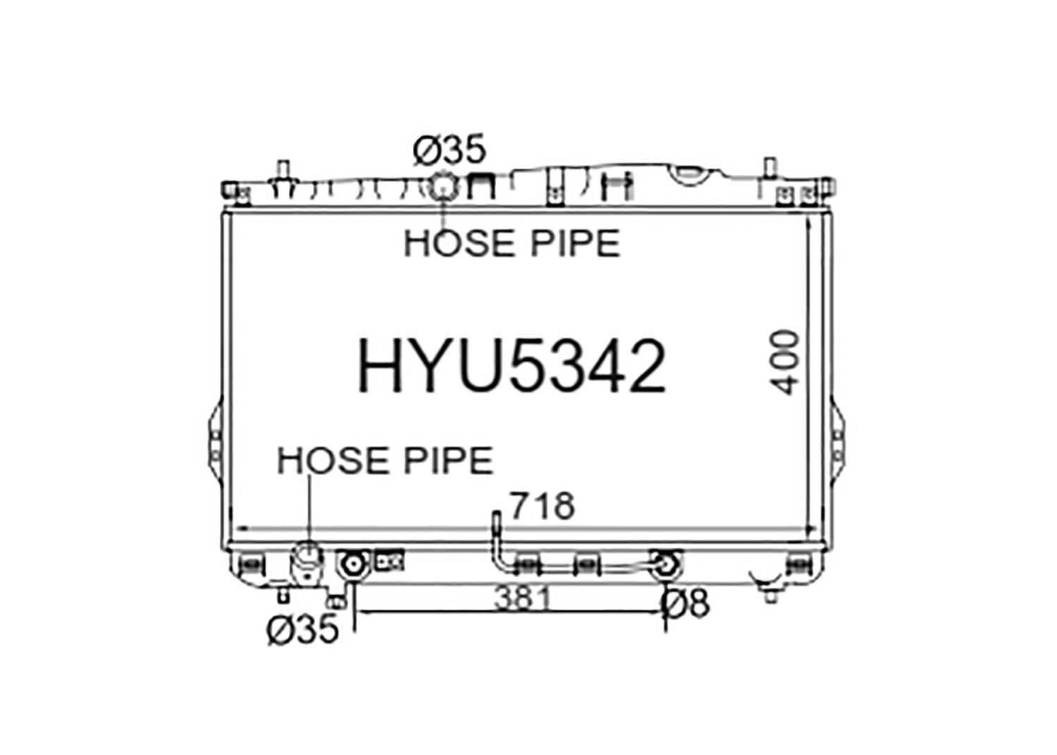 Fenix Cooling Radiator Hyundai Trajet FO Petrol & Diesel 1999-2008 SR