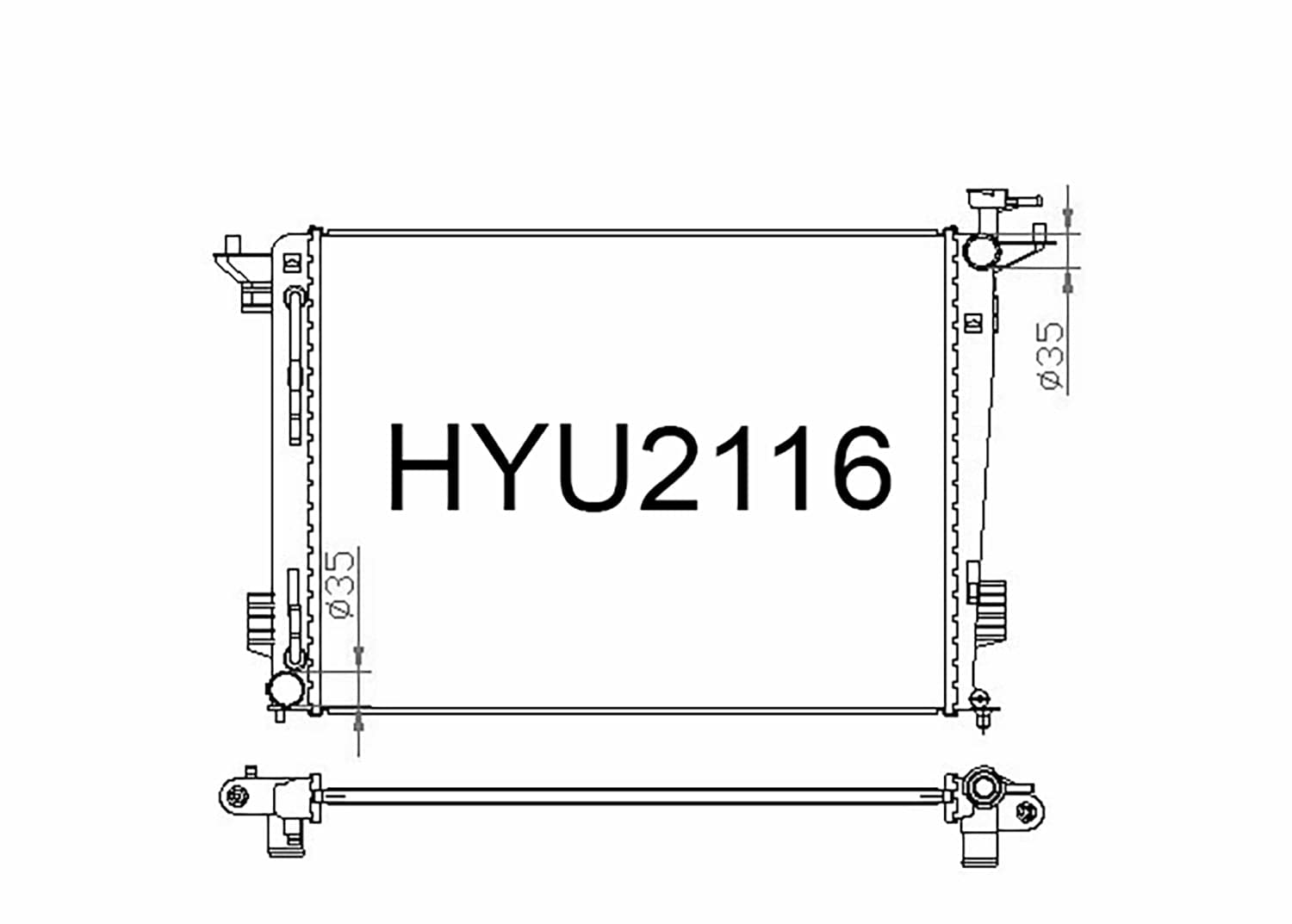 Fenix Cooling Radiator Hyundai Tucson / IX35 LM 2.0L & 2.4L Petrol 2010-2015 SR
