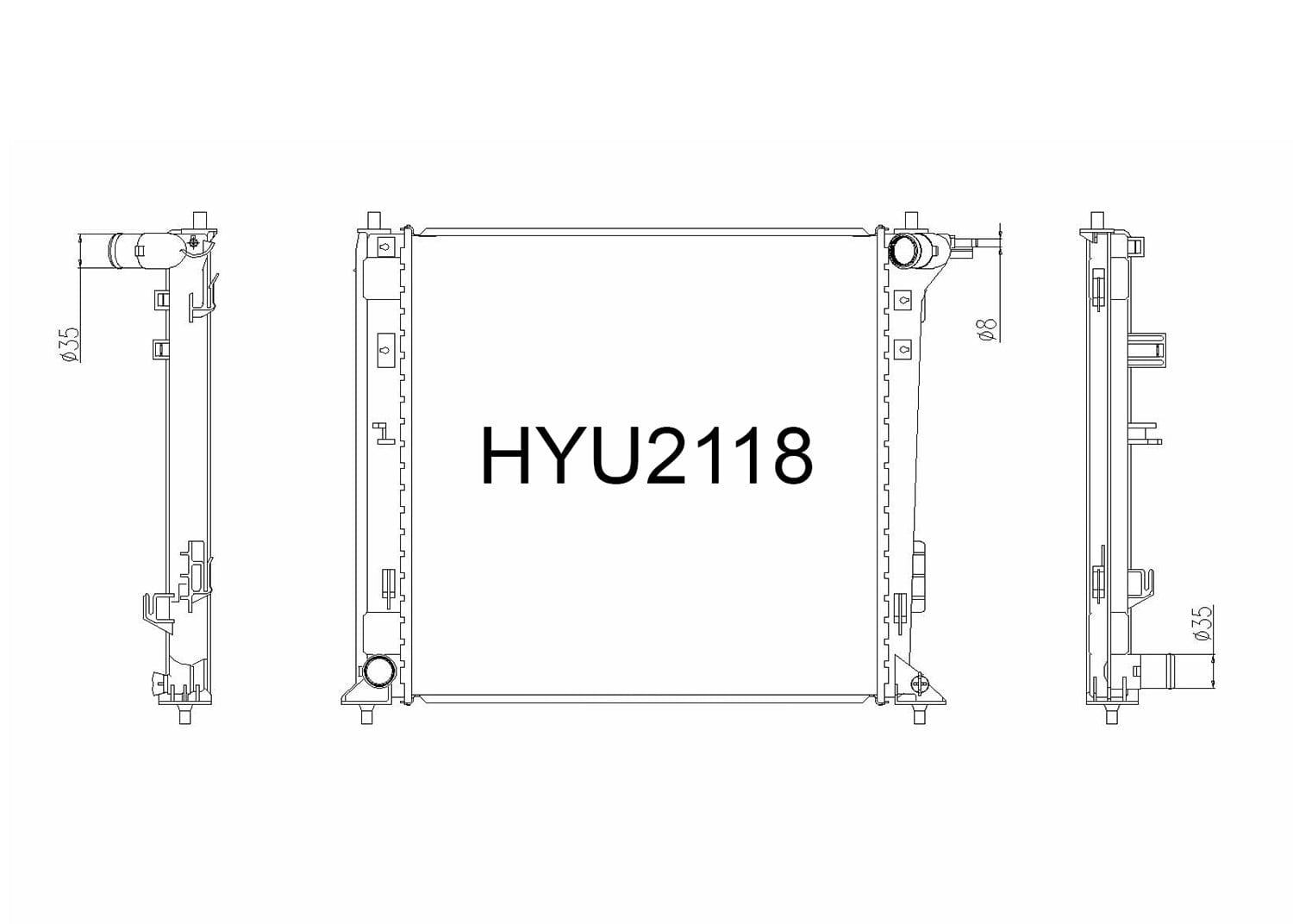 Fenix Cooling Radiator Hyundai Tucson TL 1.6L Petrol 2015-2020 SR