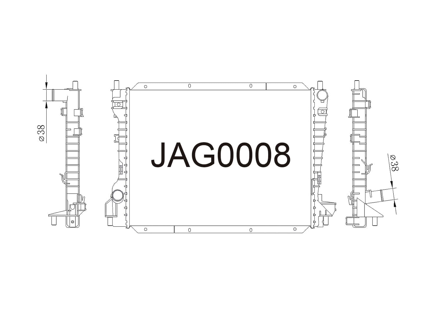 Fenix Cooling Radiator Jaguar S-Type Petrol 1998-2008 [Wide] SR