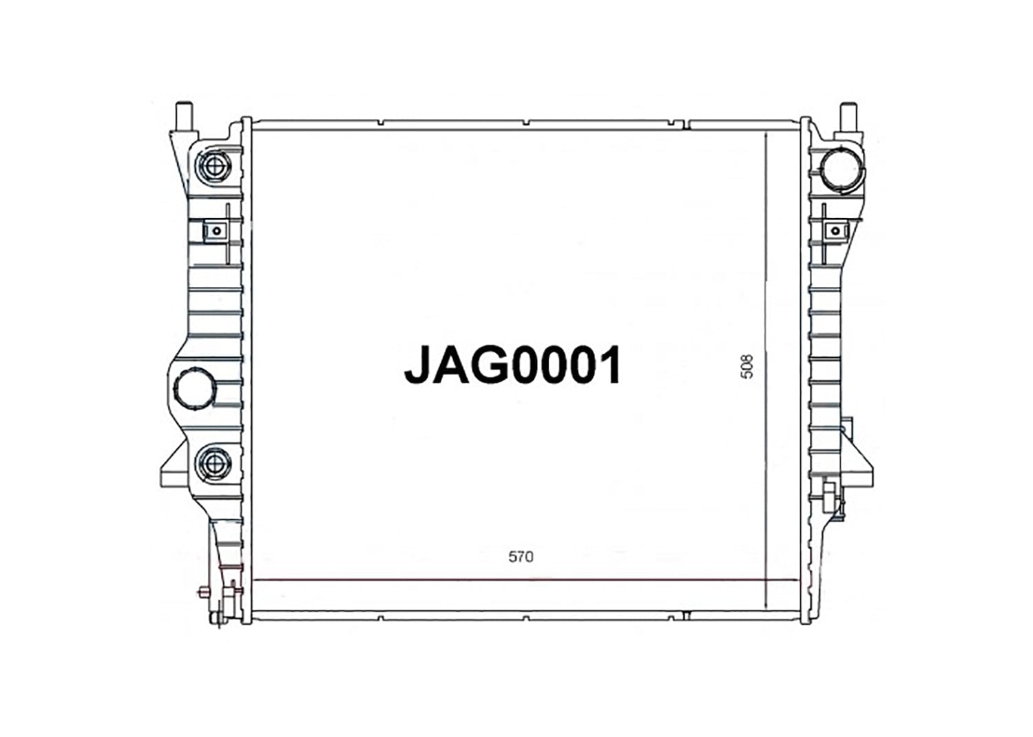 Fenix Cooling Radiator Jaguar S-Type / XF [X250] / XJ [X350] 2000-2015 [Narrow] SR