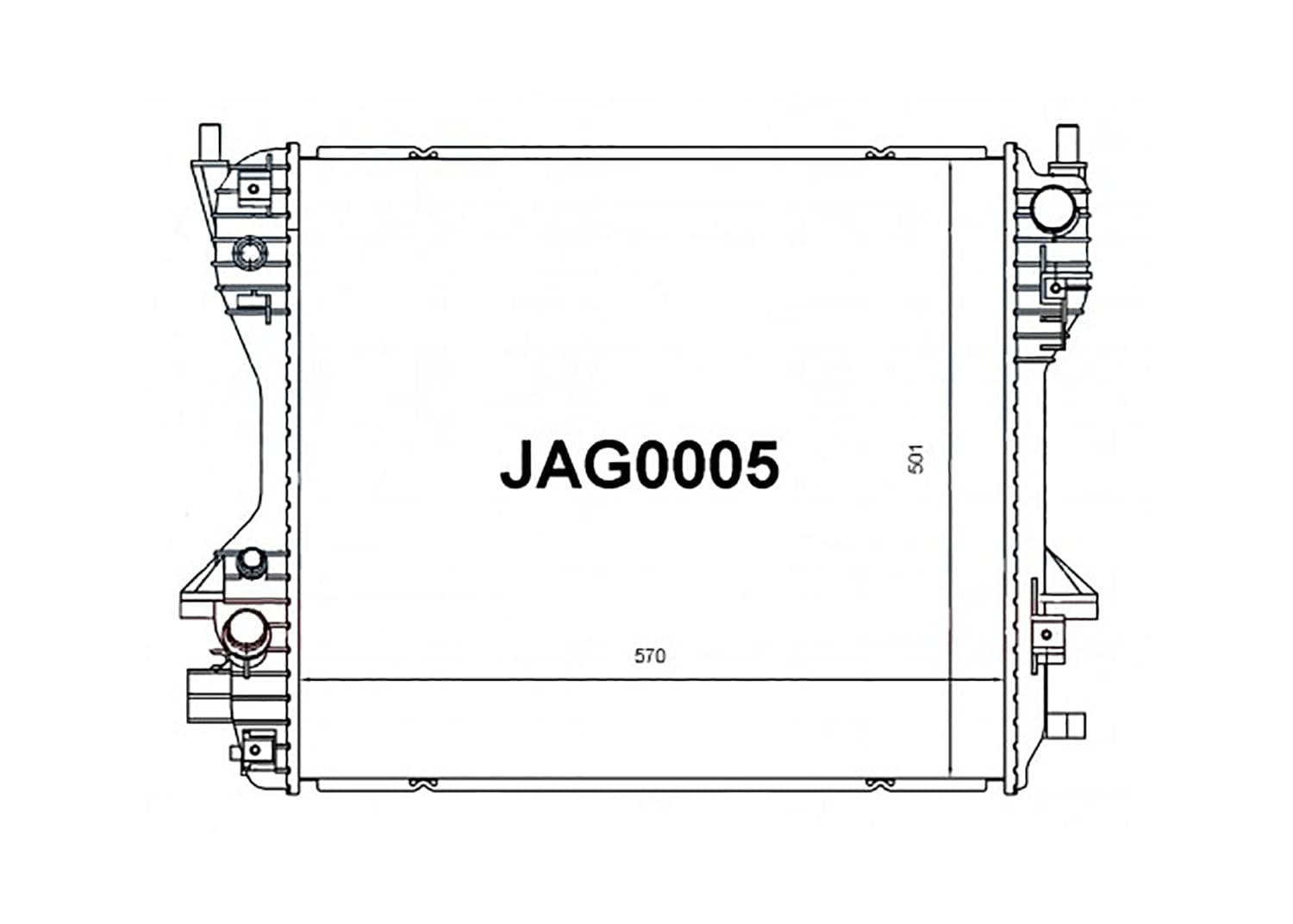 Fenix Cooling Radiator Jaguar S Type, XF [X250] & XJ [X351] 3.0L Petrol & 2.7L Diesel 1998-2019 SR