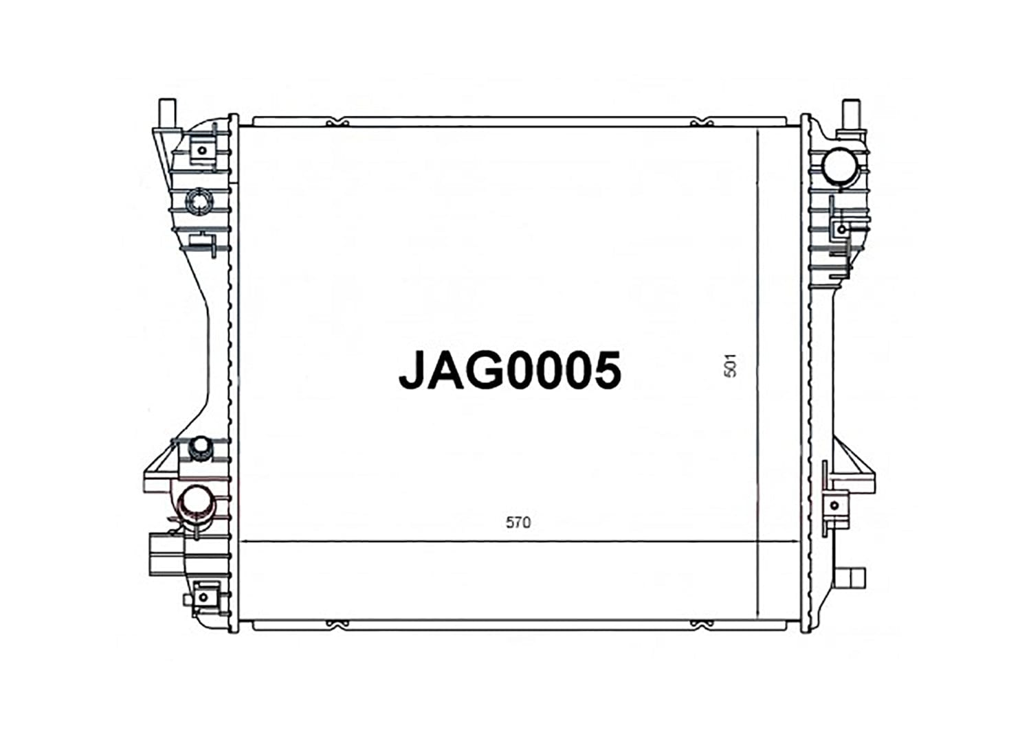 Fenix Cooling Radiator Jaguar S Type, XF [X250] & XJ [X351] 3.0L Petrol & 2.7L Diesel 1998-2019 SR