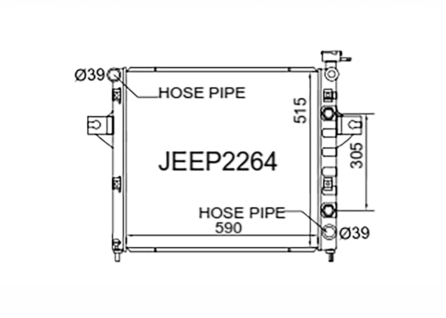 Fenix Cooling Radiator Jeep Grand Cherokee WJ 4.7L V8 Perol 2001-2005 [Short] SR