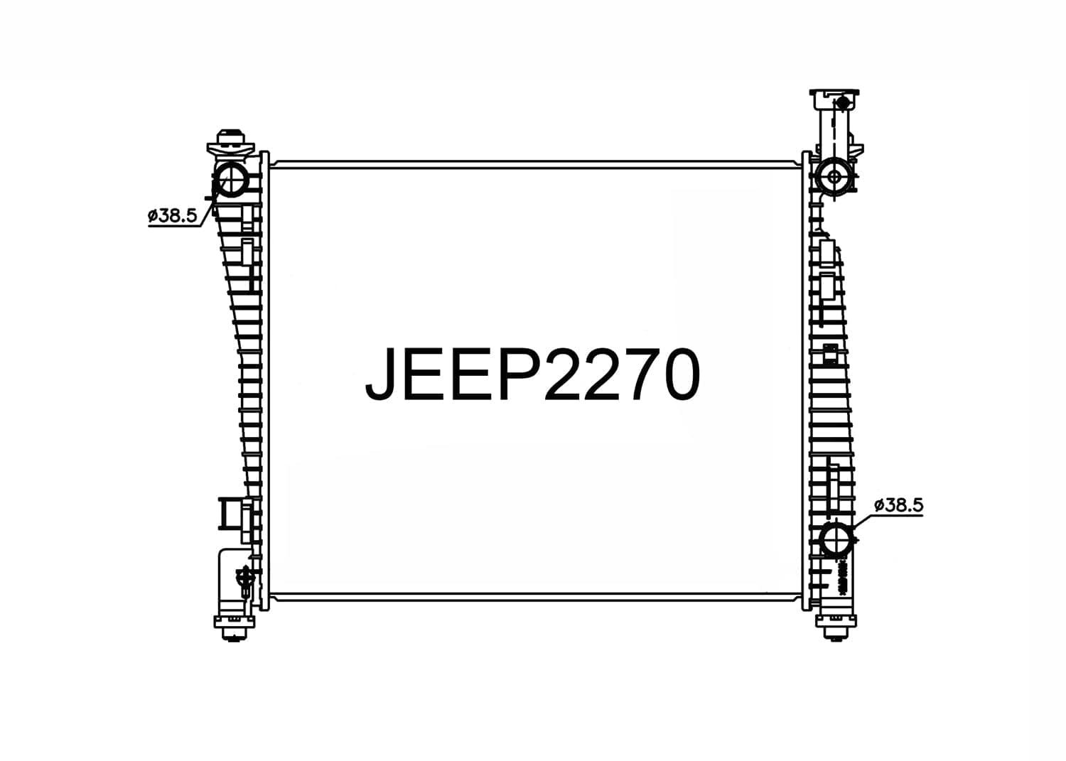 Fenix Cooling Radiator Jeep Grand Cherokee WK2 3.6L V6, 5.7L & 6.4L SRT V8 Petrol 2011- SR