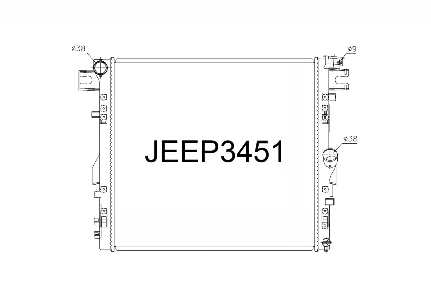 Fenix Cooling Radiator Jeep Wrangler JK 3.6L & 3.8L V6 Petrol 2007-2017 SR