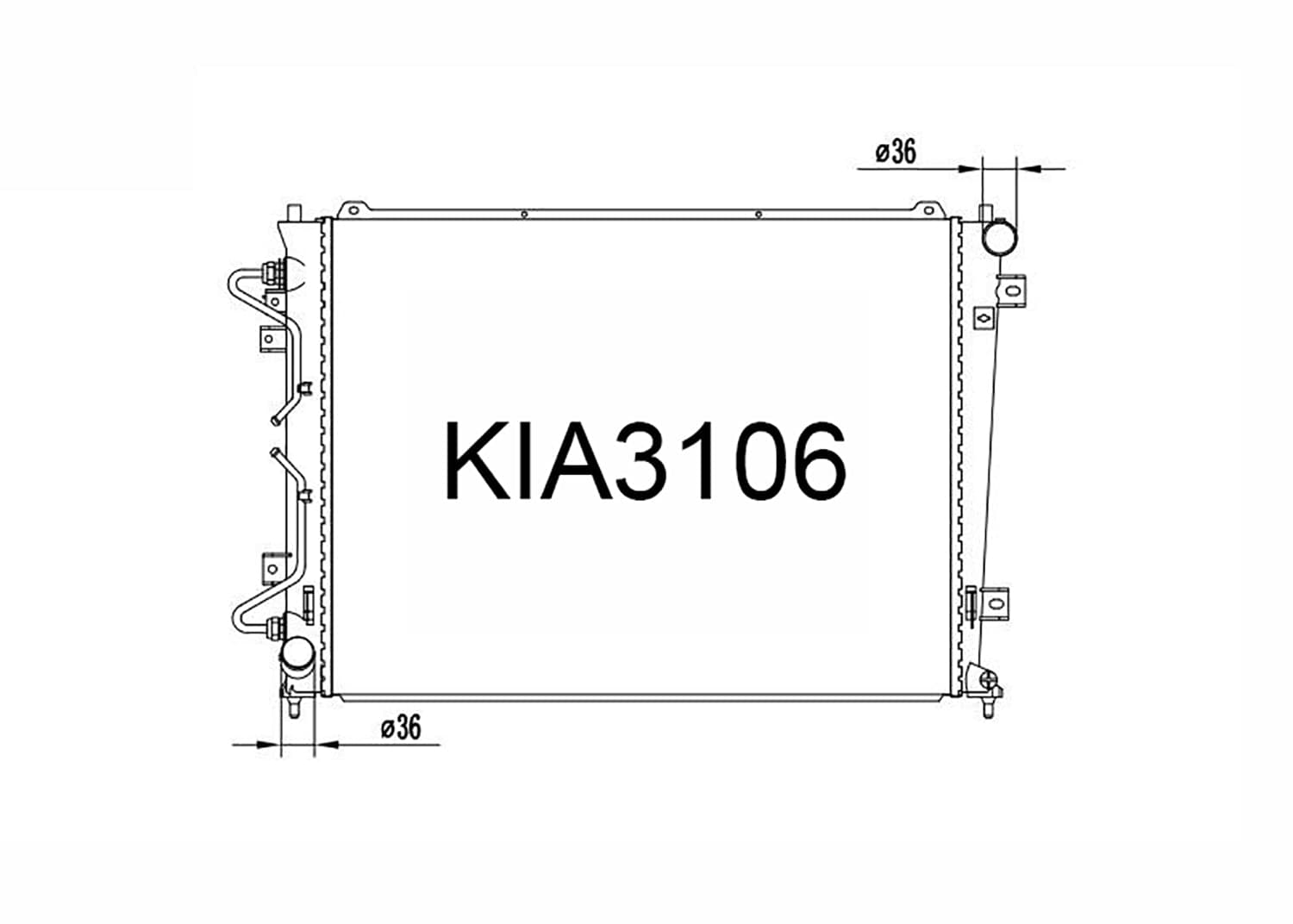 Fenix Cooling Radiator Kia Carens UN 2.0L Diesel 2006-2013 SR
