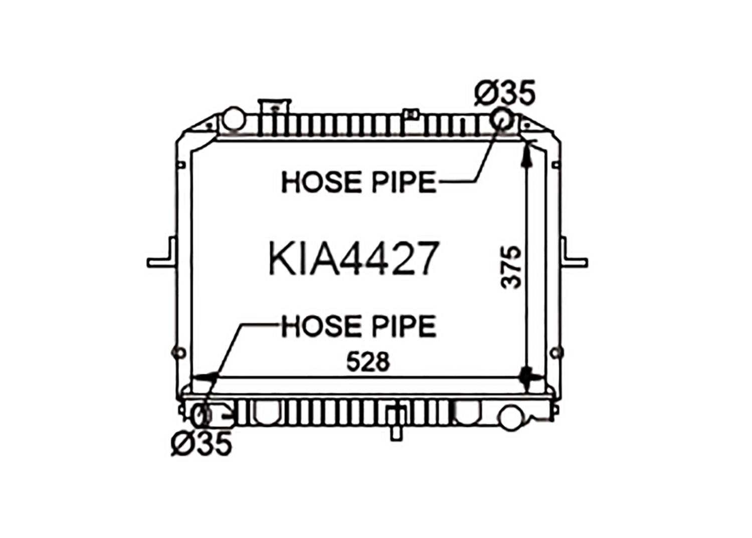 Fenix Cooling Radiator Kia Pregio 2.7L Diesel 2002-2006 SR