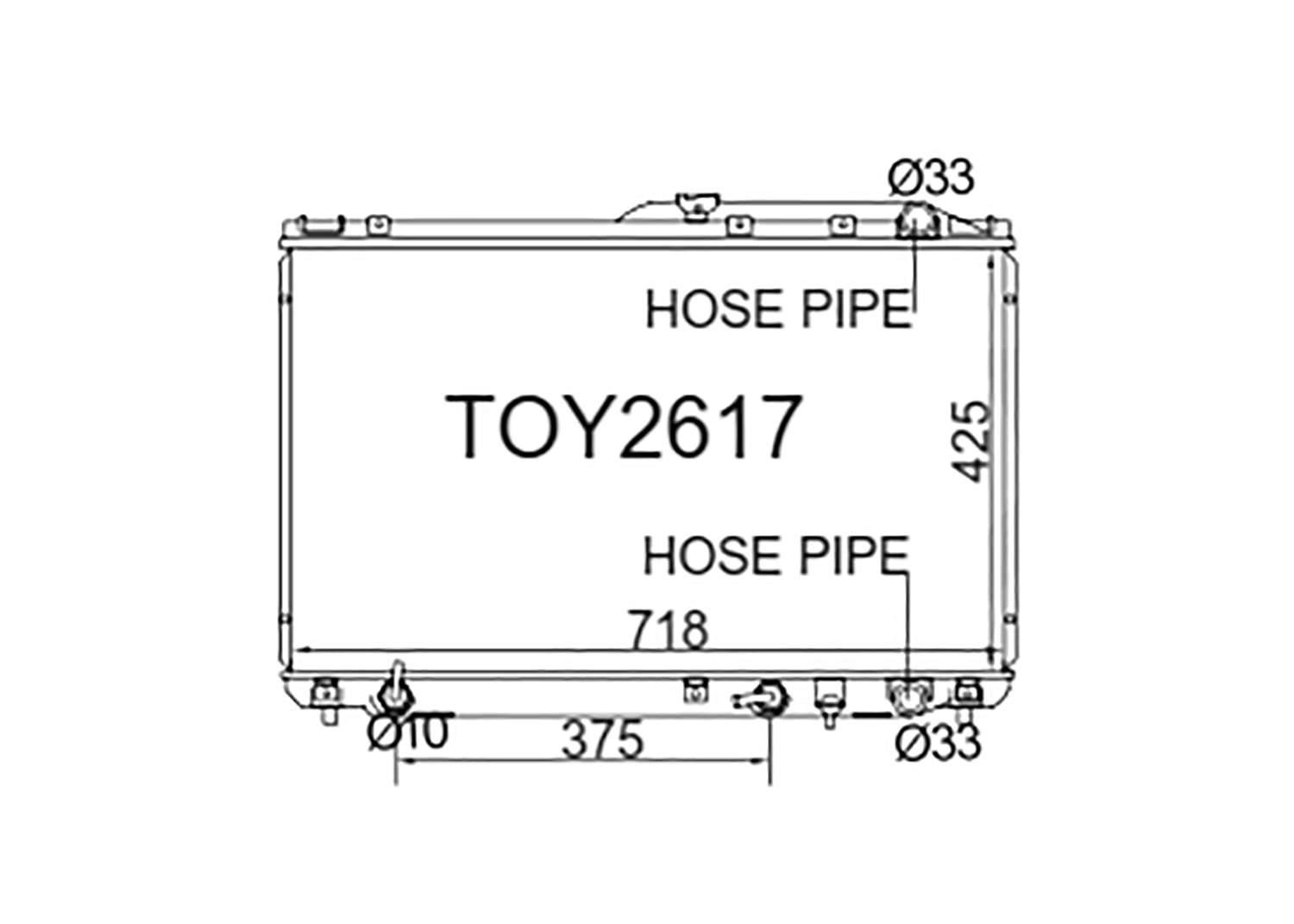 Fenix Cooling Radiator Lexus ES 300 VCV10 3.0L Petrol 1991-1996 SR