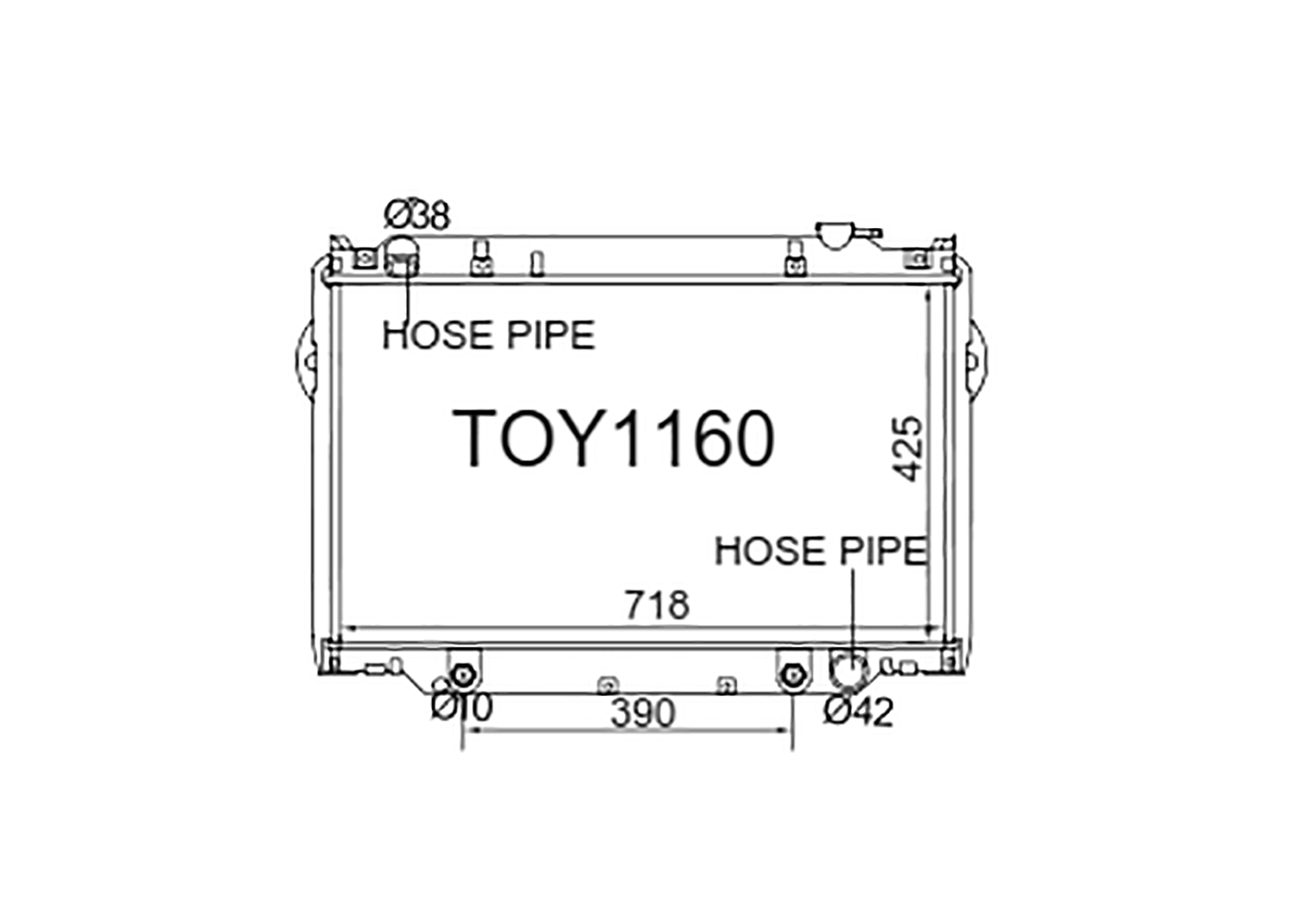 Fenix Cooling Radiator Lexus LX 450 J80 4.5L Petrol 1994-1997 SR