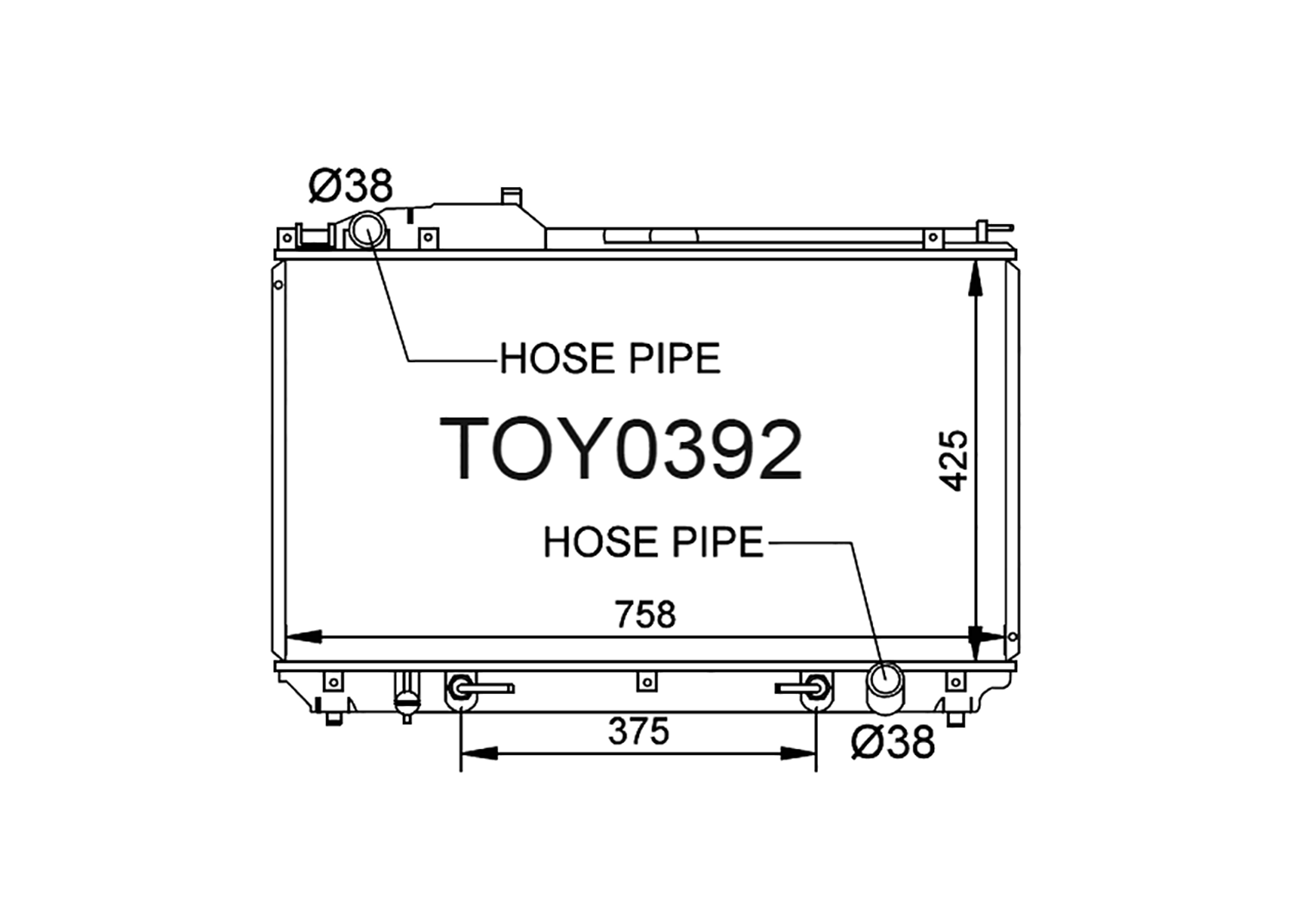 Fenix Cooling Radiator Lexus SC 430 UZ40 2005-2010 [No Cap] SR