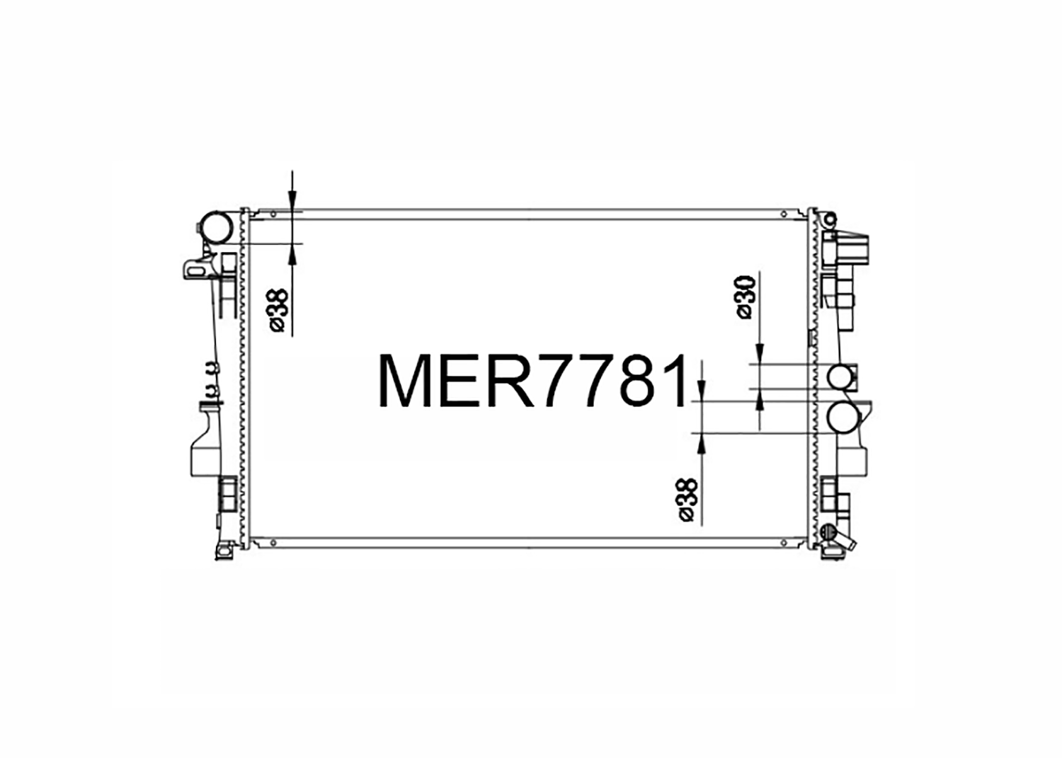 Fenix Cooling Radiator Manual Mercedes Vito / V Class W639 Petrol & Diesel 2003-2014 SR