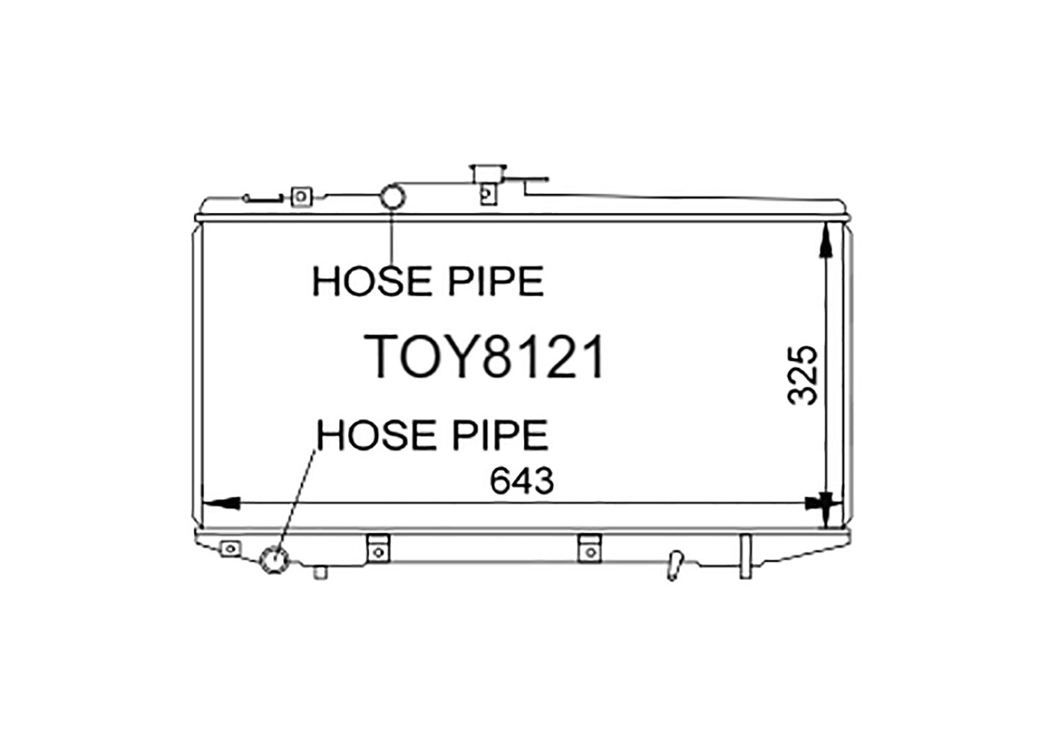 Fenix Cooling Radiator Manual Toyota Starlet EP82 / EP90 / EP91 / EP92 1.3L Petrol 1989-1999 SR