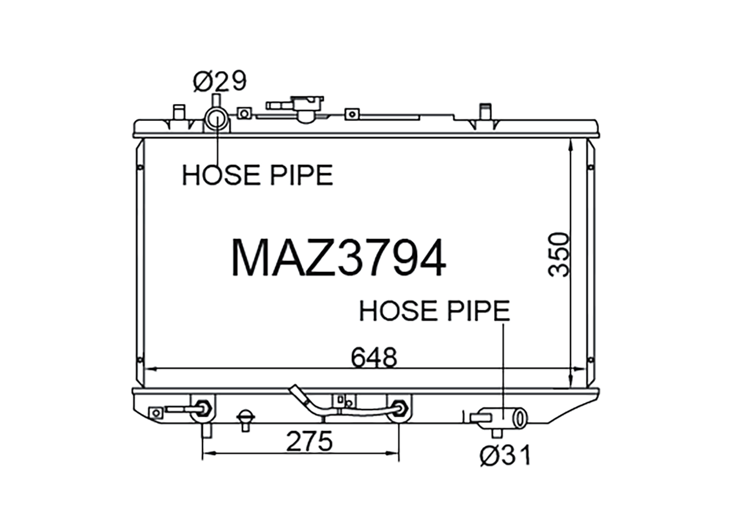 Fenix Cooling Radiator Mazda 121 Petrol 1990-1998 SR