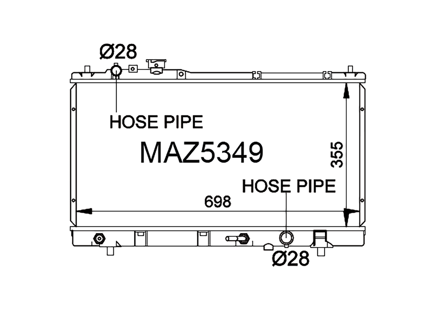 Fenix Cooling Radiator Mazda 5 / Premacy CP 1.8L & 2.0L Petrol 1999-2004 SR
