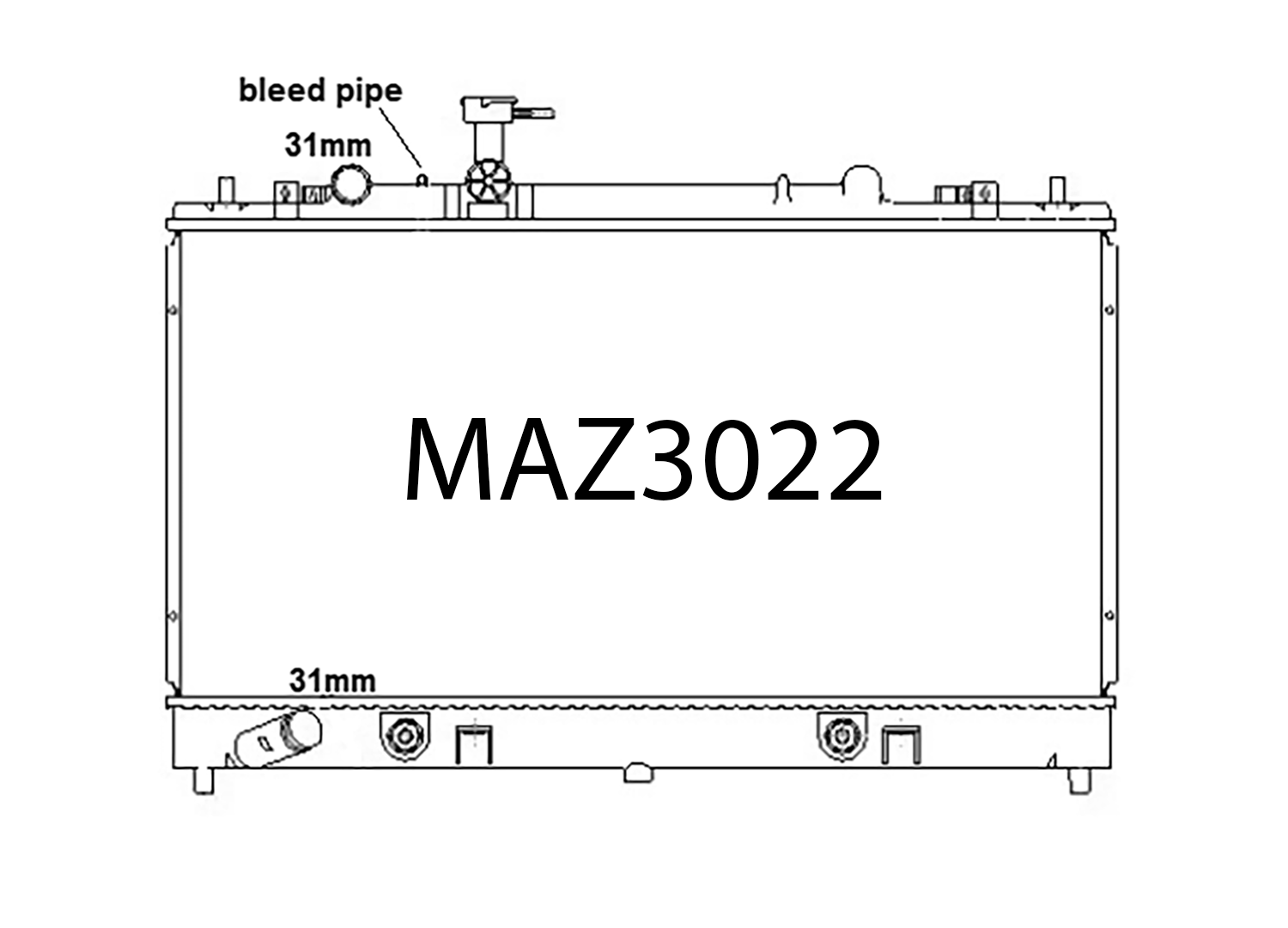 Fenix Cooling Radiator Mazda 6 / Atenza [GG] 4Cyl Petrol 2002-2011 [With Bleed Pipe] SR