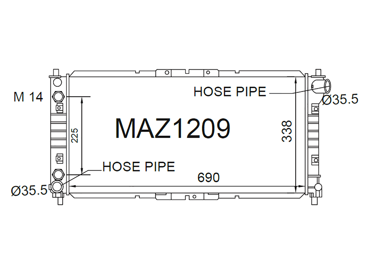 Fenix Cooling Radiator Mazda 626 GE & GF / MX-6 2.5L V6 Petrol 1991-2002 SR