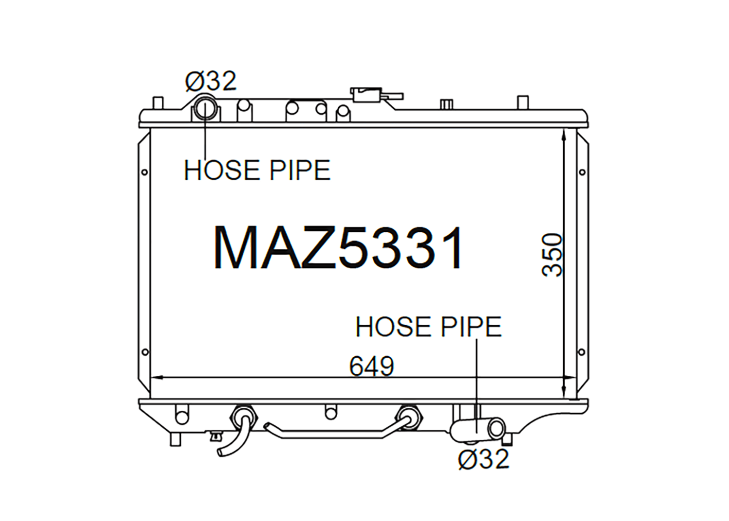 Fenix Cooling Radiator Mazda Astina / 323F BG 1.5L, 1.6L & 1.8L Petrol 1989-1994 SR