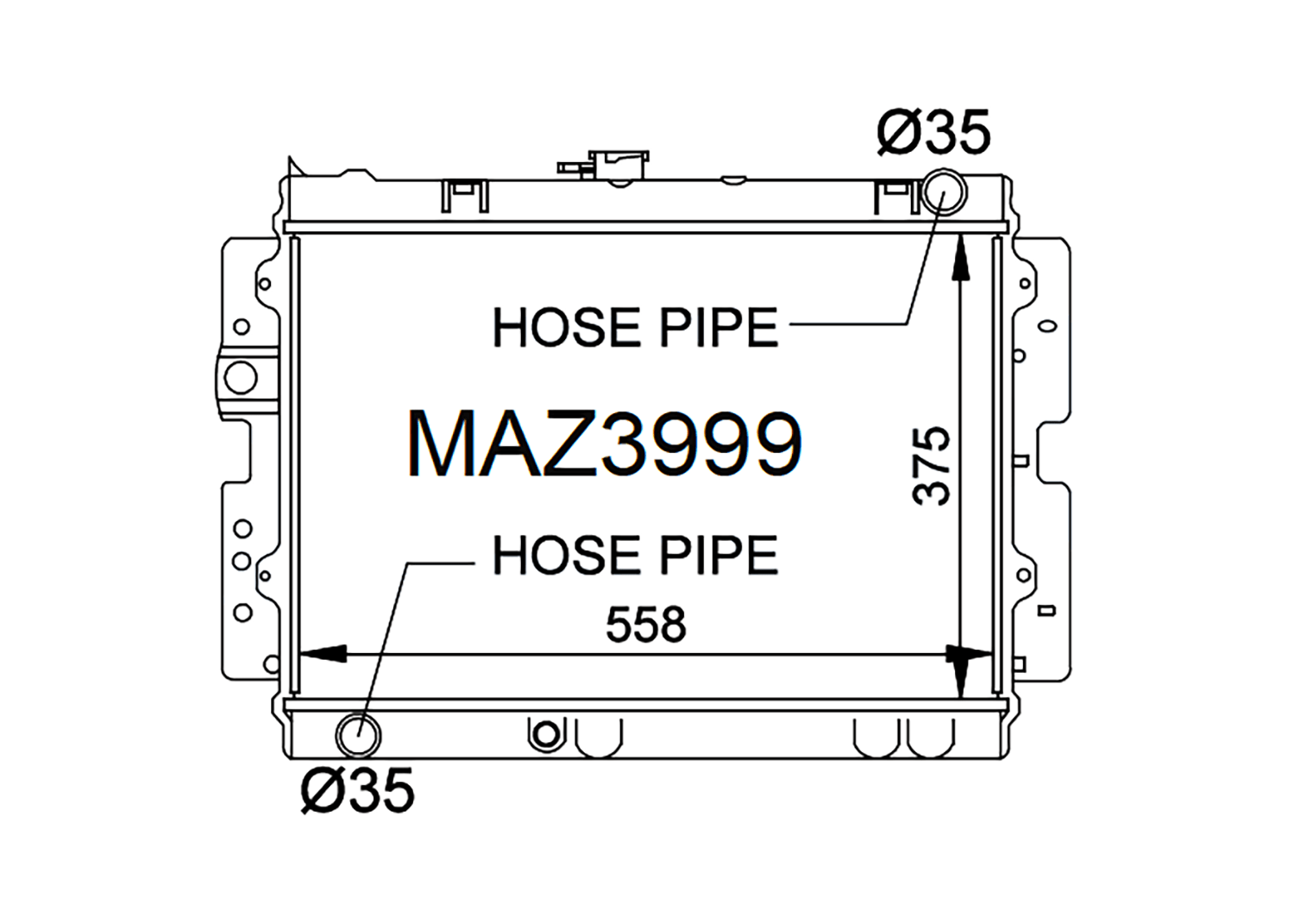 Fenix Cooling Radiator Mazda B-Series / Bravo Petrol & Diesel 1985-1991 [Short Core] SR