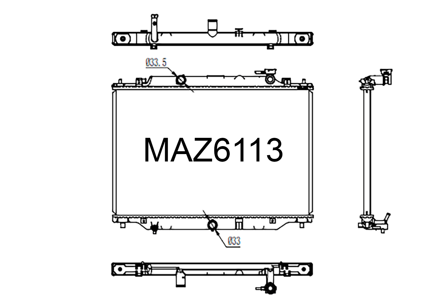Fenix Cooling Radiator Mazda CX-9 TC 2016- SR
