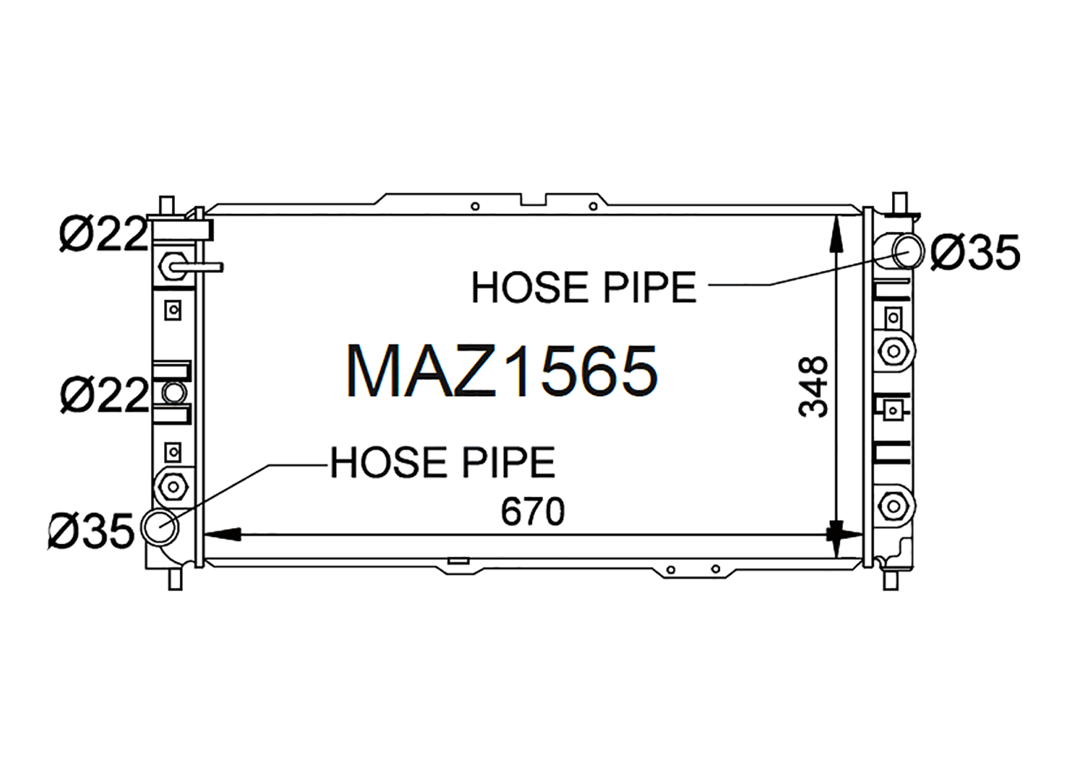 Fenix Cooling Radiator Mazda Lantis / 323F / Astina V6 Petrol 1994-1998 [With Pipe] SR